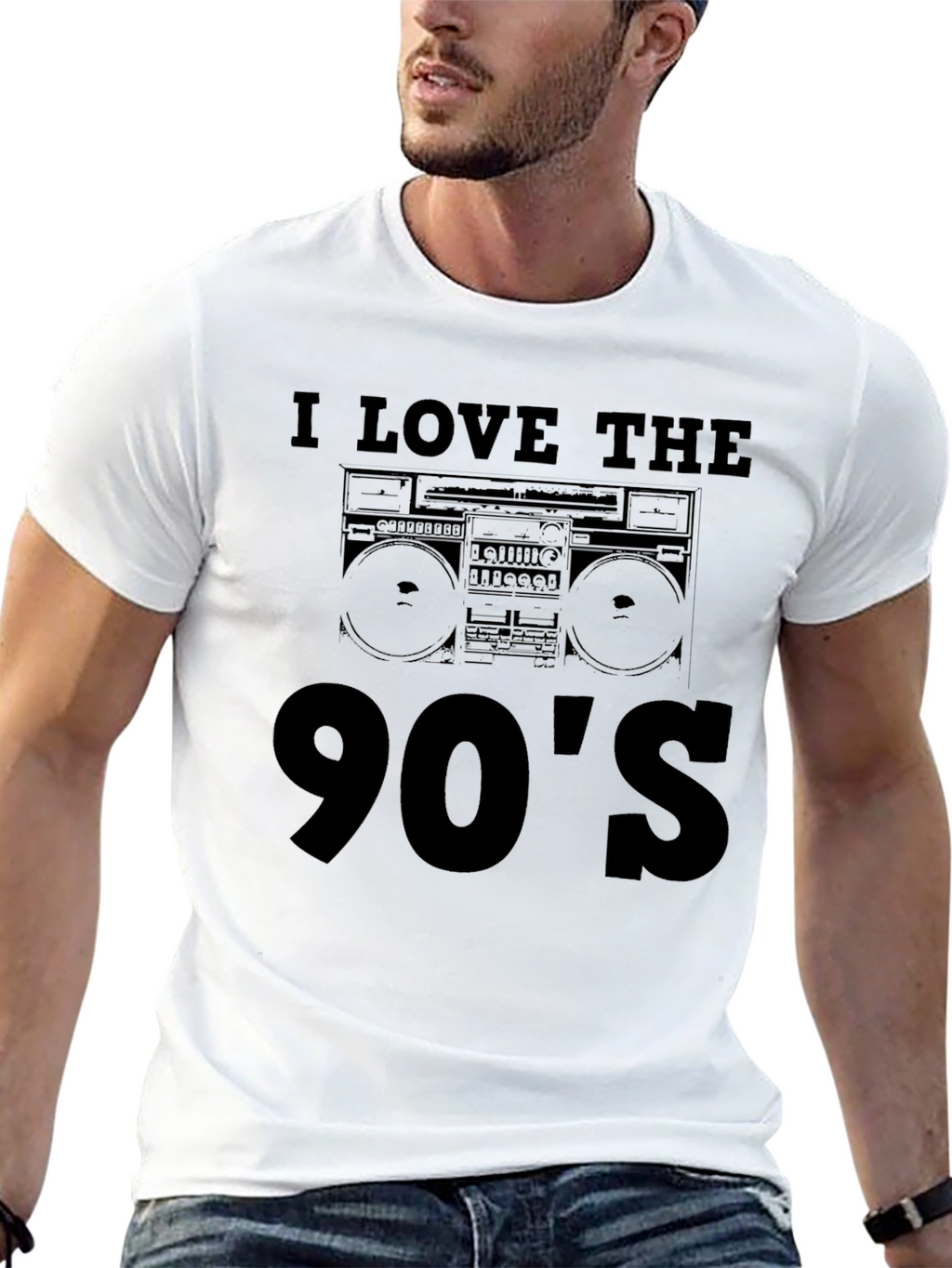 I Love the 90s Black Graphic Tee