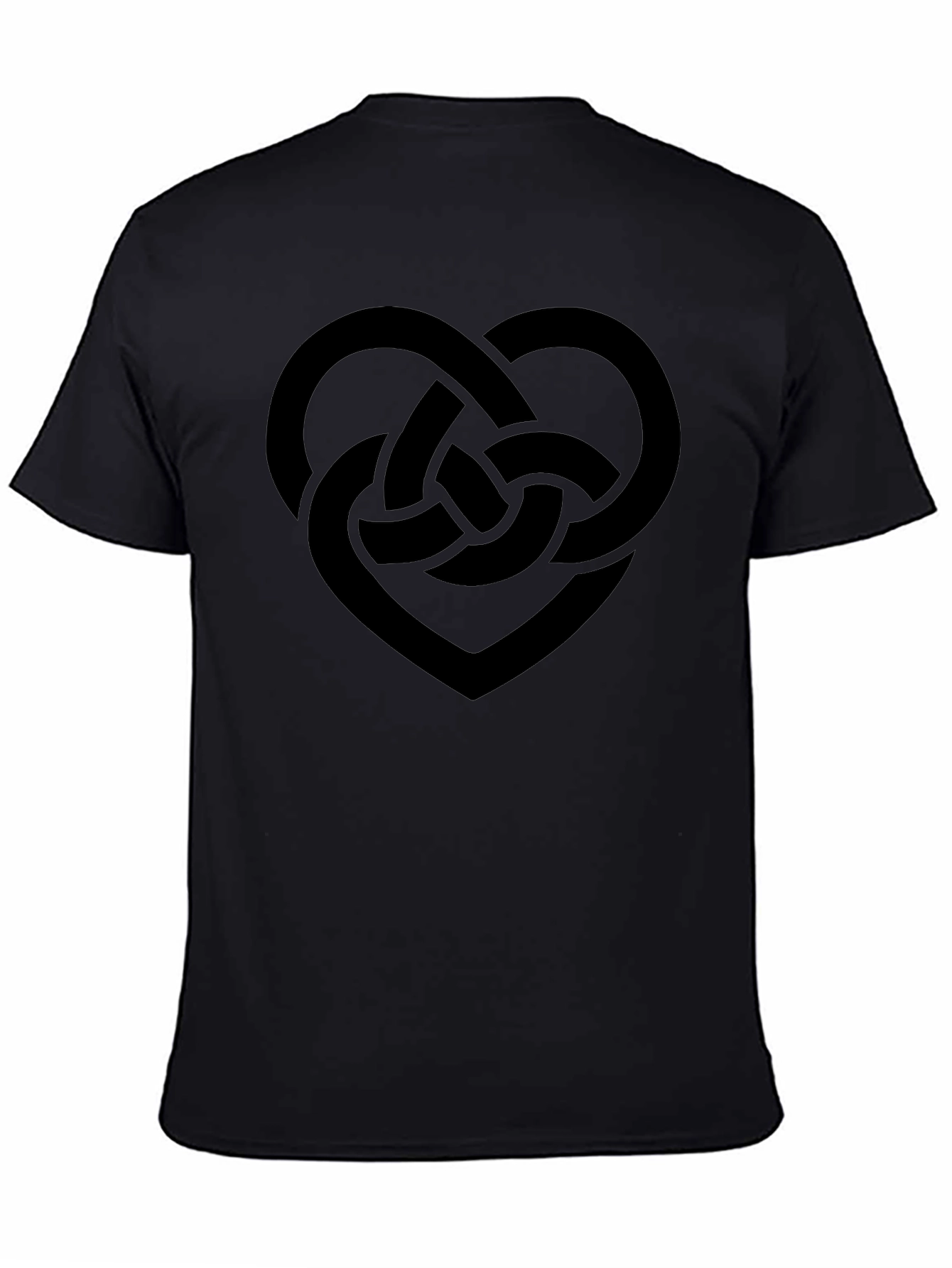 Celtic Knot Heart T-Shirt - Black
