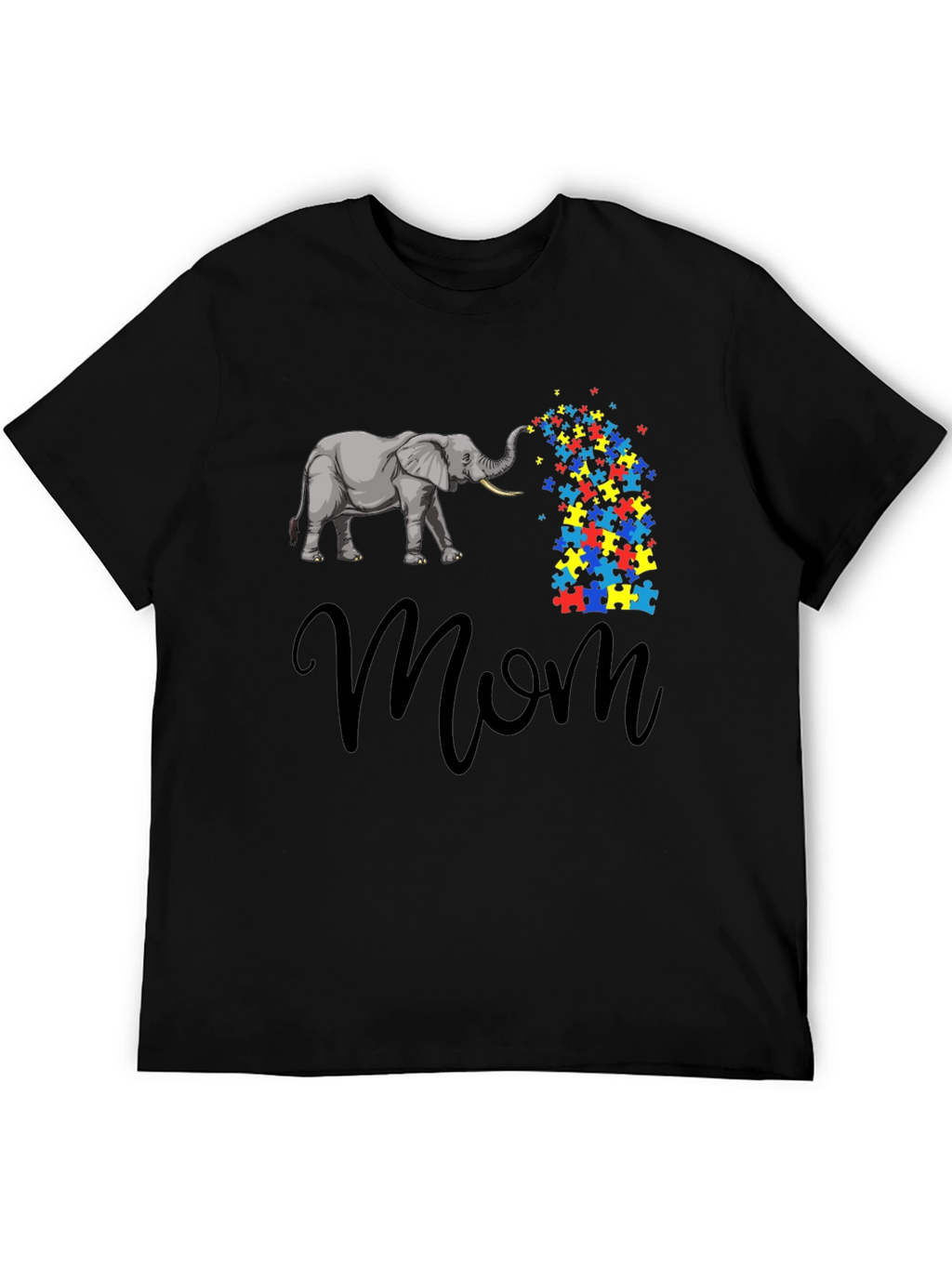 Autism Awareness Elephant Mom T-Shirt
