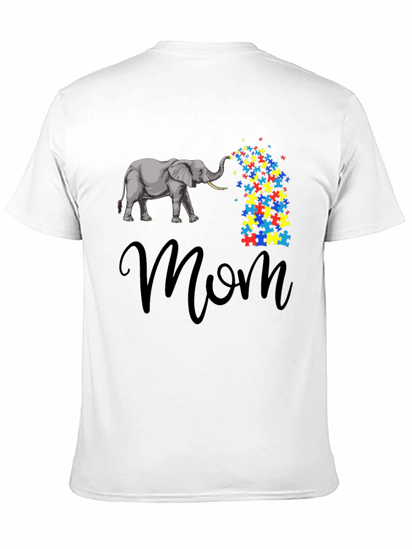 Autism Awareness Elephant Mom T-Shirt
