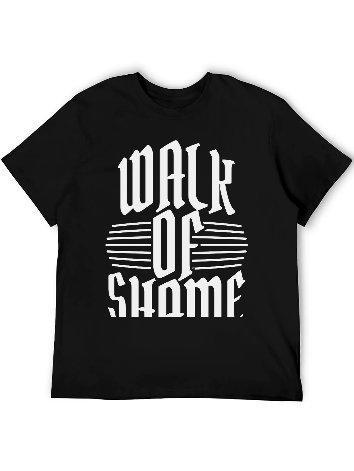 Walk of Shame Graphic Tee - Black Cotton T-Shirt
