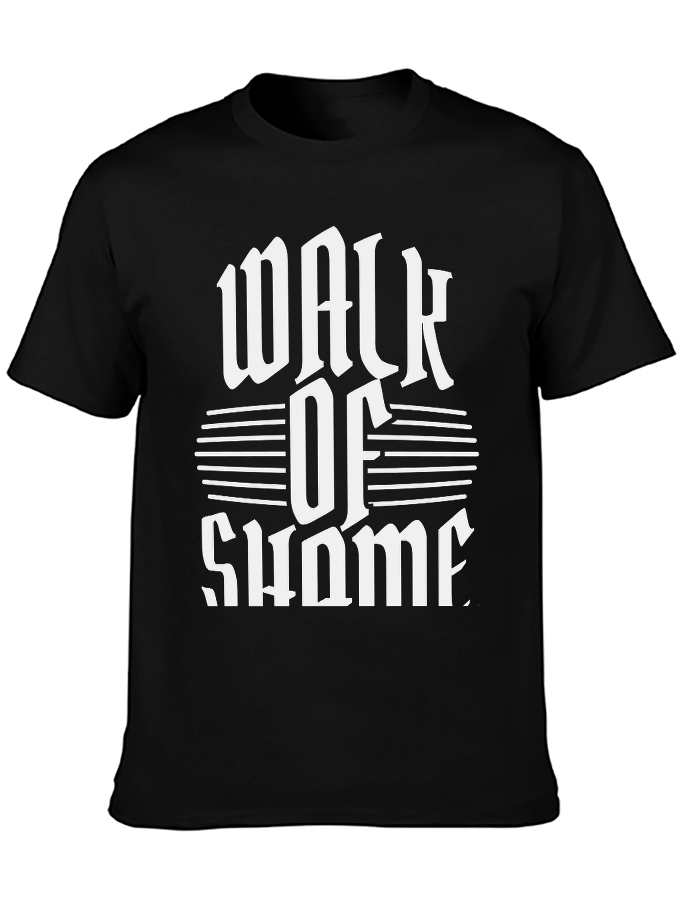 Walk of Shame Graphic Tee - Black Cotton T-Shirt