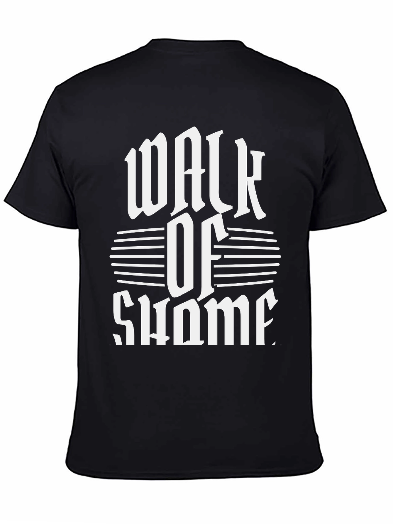 Walk of Shame Graphic Tee - Black Cotton T-Shirt