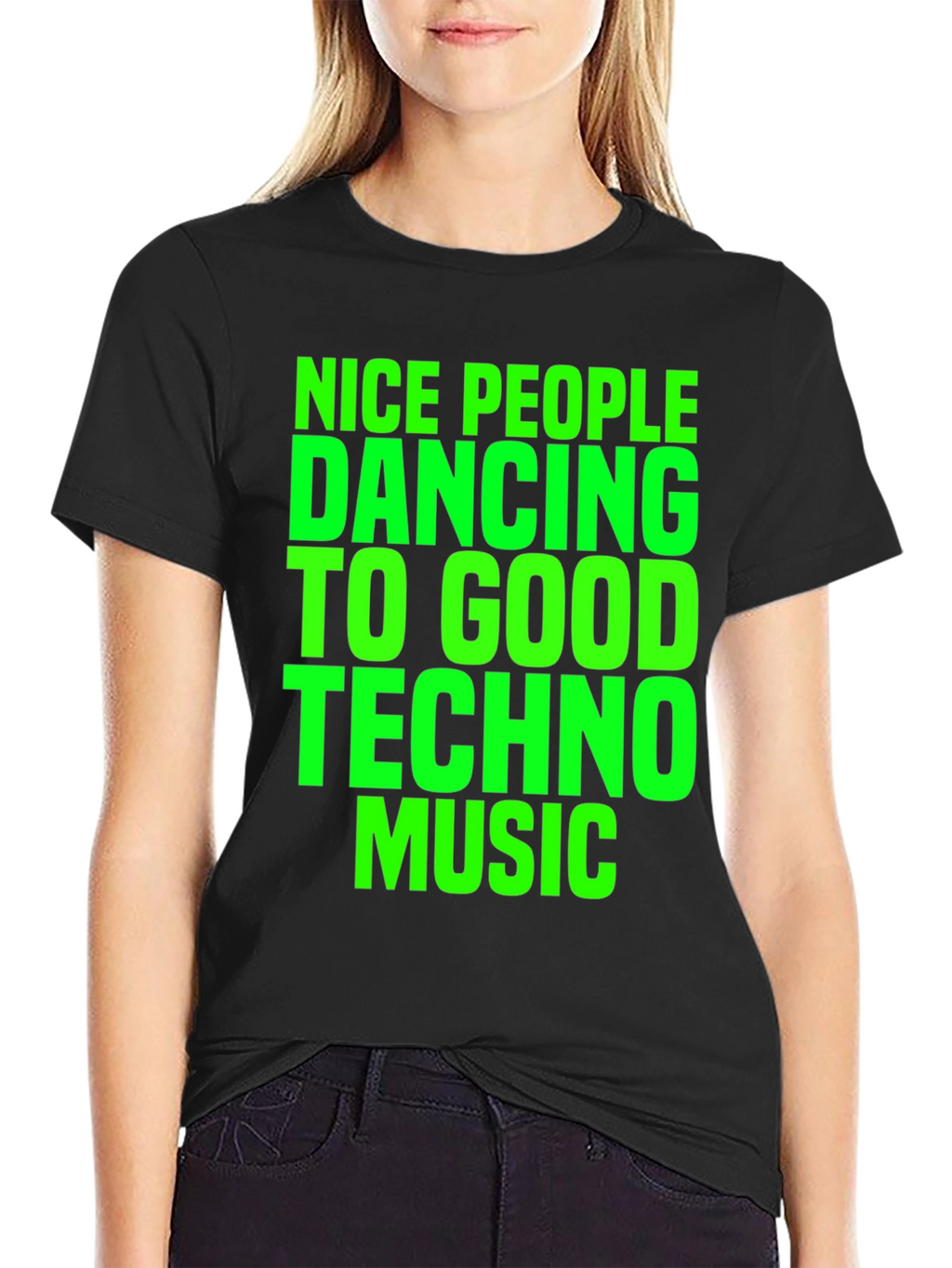 Techno Music Graphic T-Shirt - Nice People Dancing