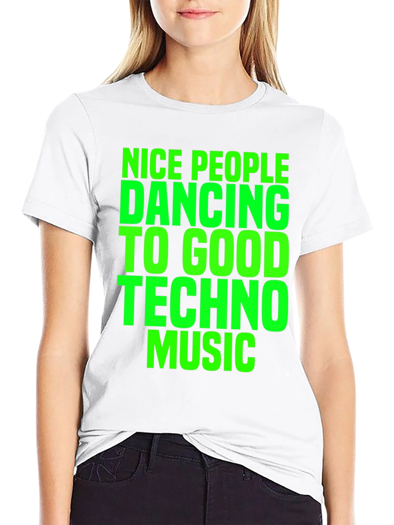 Techno Music Graphic T-Shirt - Nice People Dancing