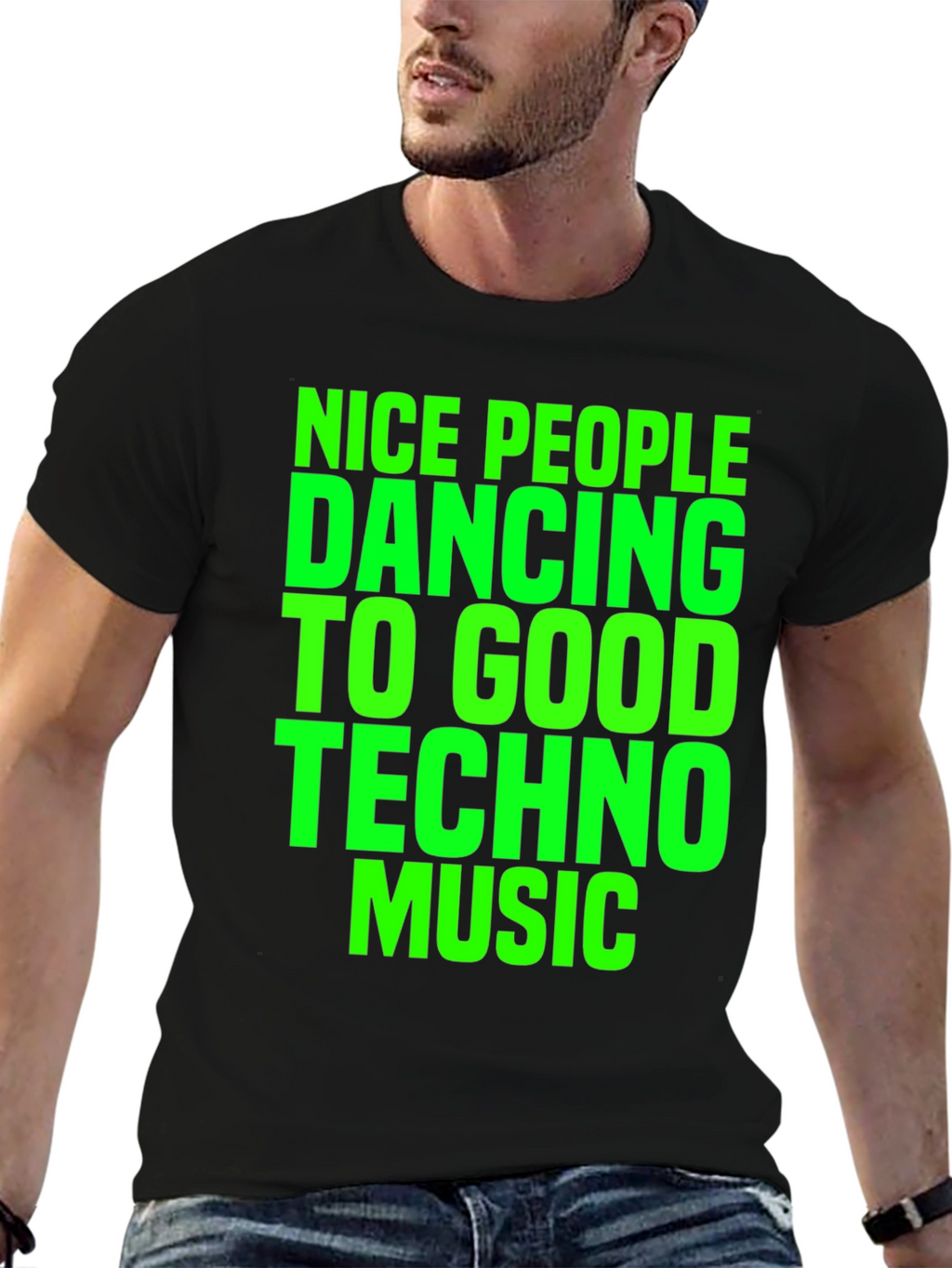 Techno Music Graphic T-Shirt - Nice People Dancing