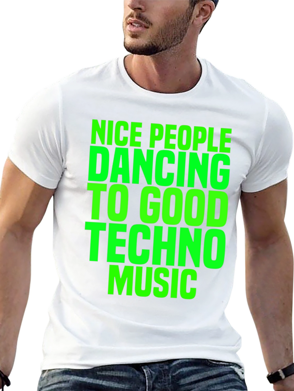 Techno Music Graphic T-Shirt - Nice People Dancing
