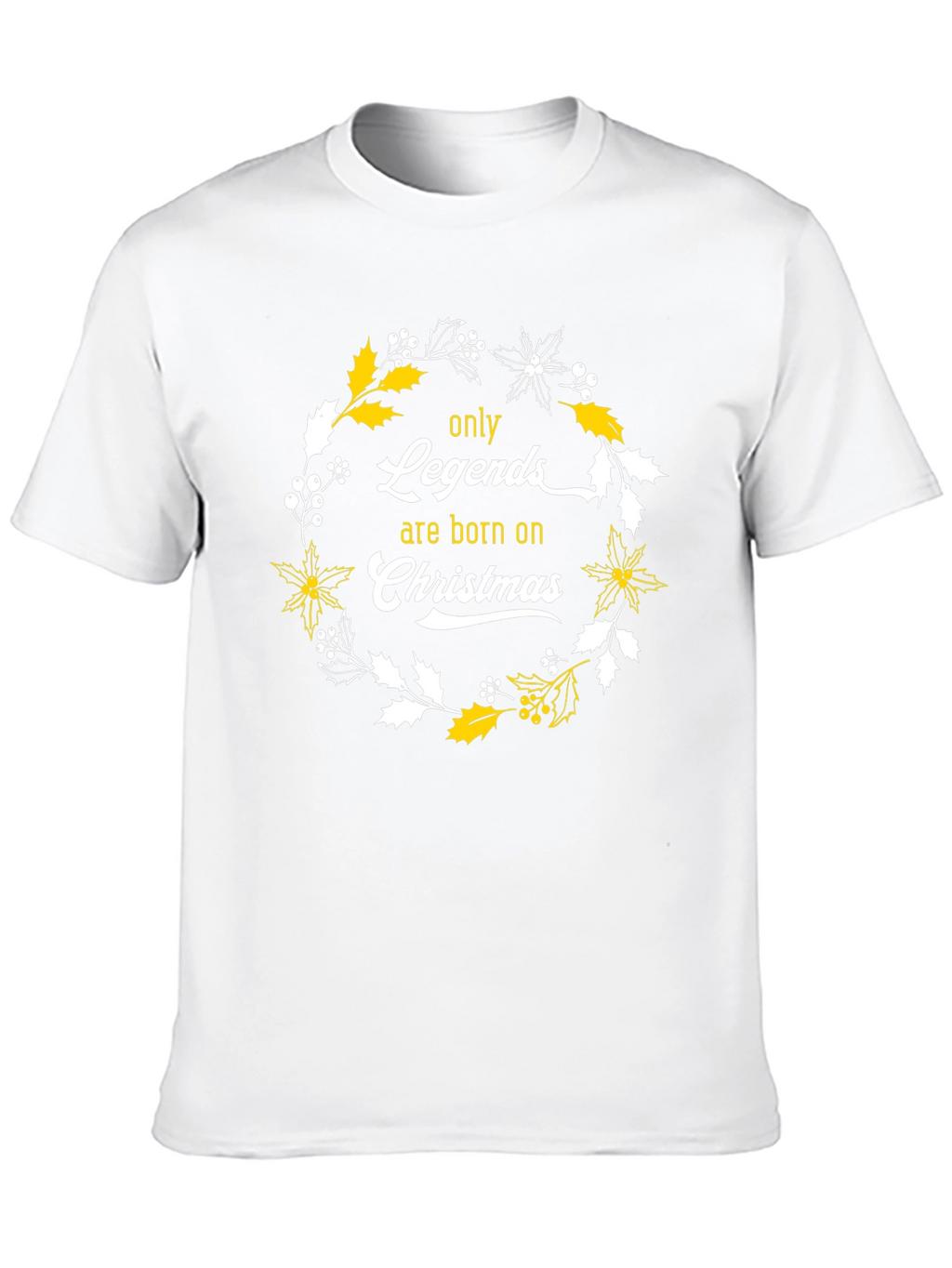Legends Born on Christmas Black T-Shirt