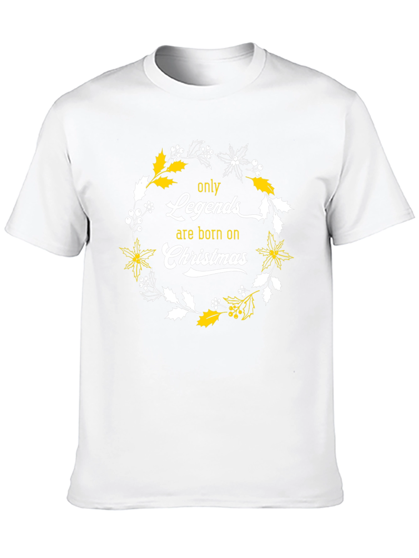 Legends Born on Christmas Black T-Shirt