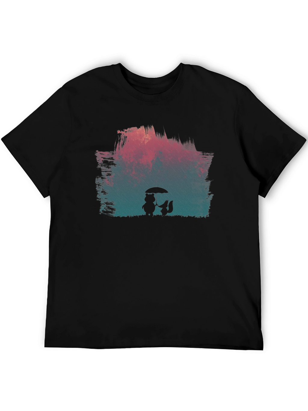 Rainy Day Friends Graphic Tee - Black
