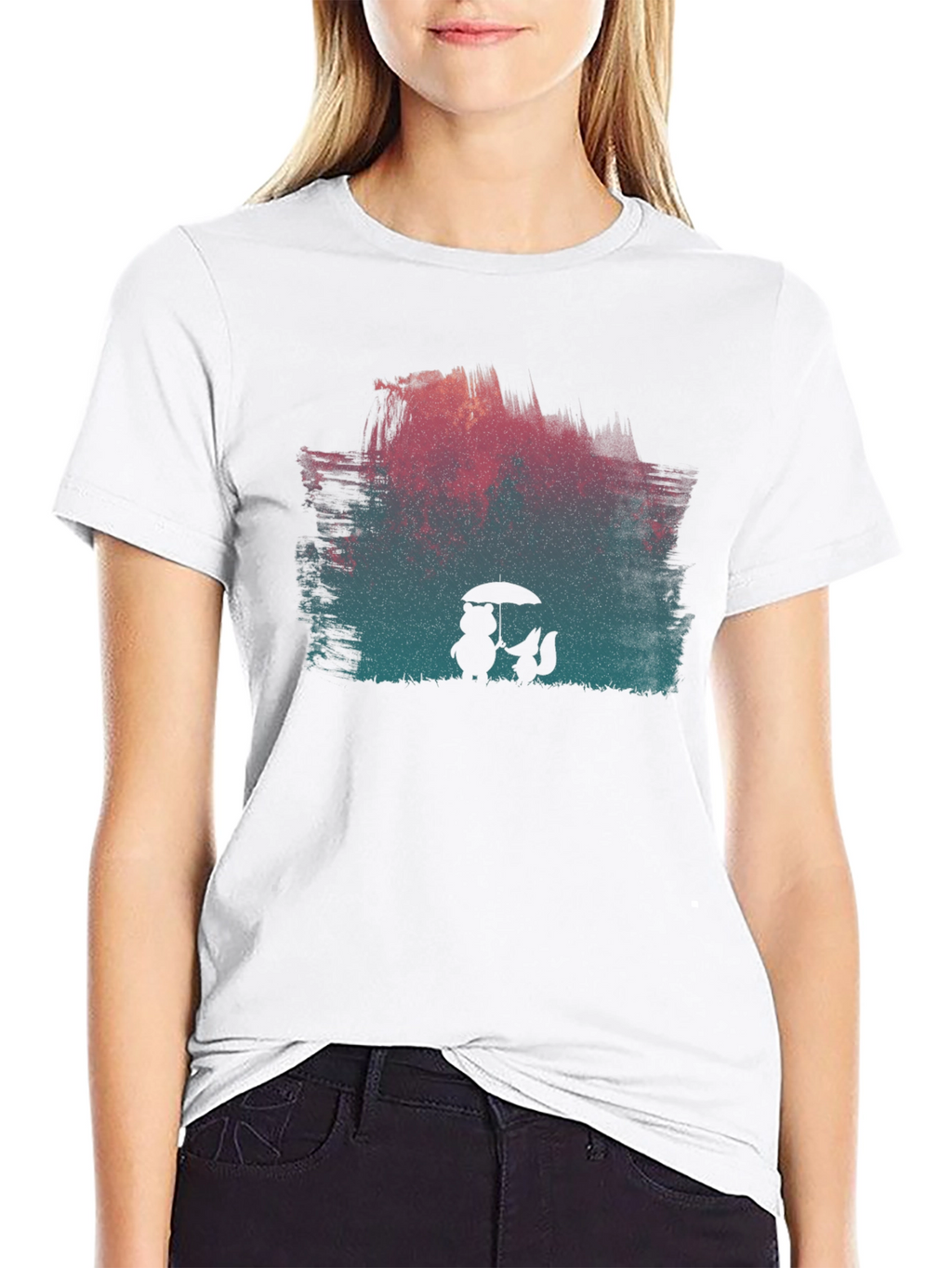 Rainy Day Friends Graphic Tee - Black