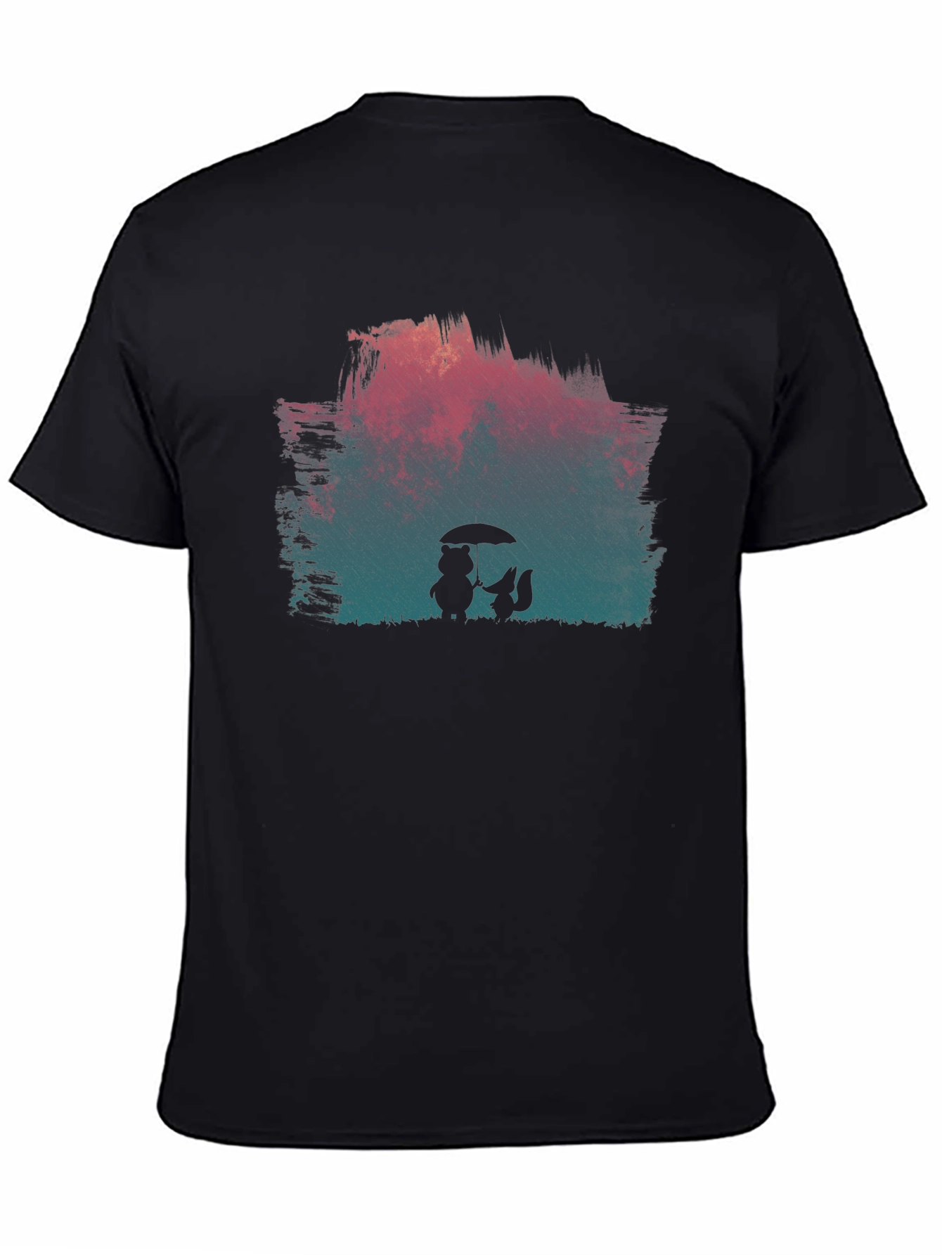 Rainy Day Friends Graphic Tee - Black