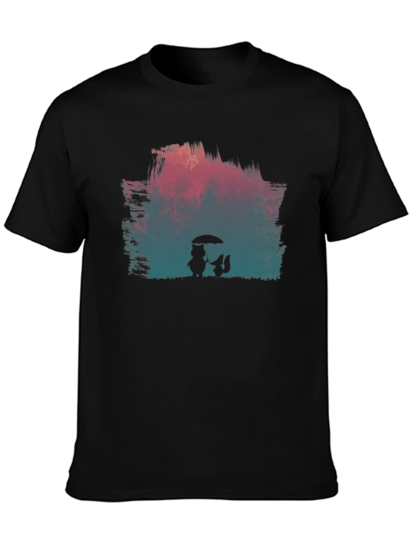 Rainy Day Friends Graphic Tee - Black