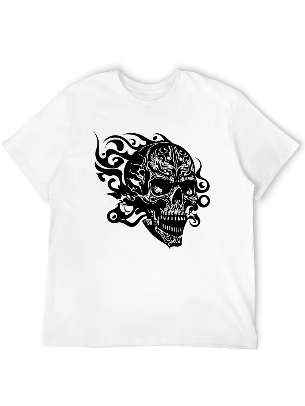 Skull Graphic T-Shirt - Black Cotton Tee