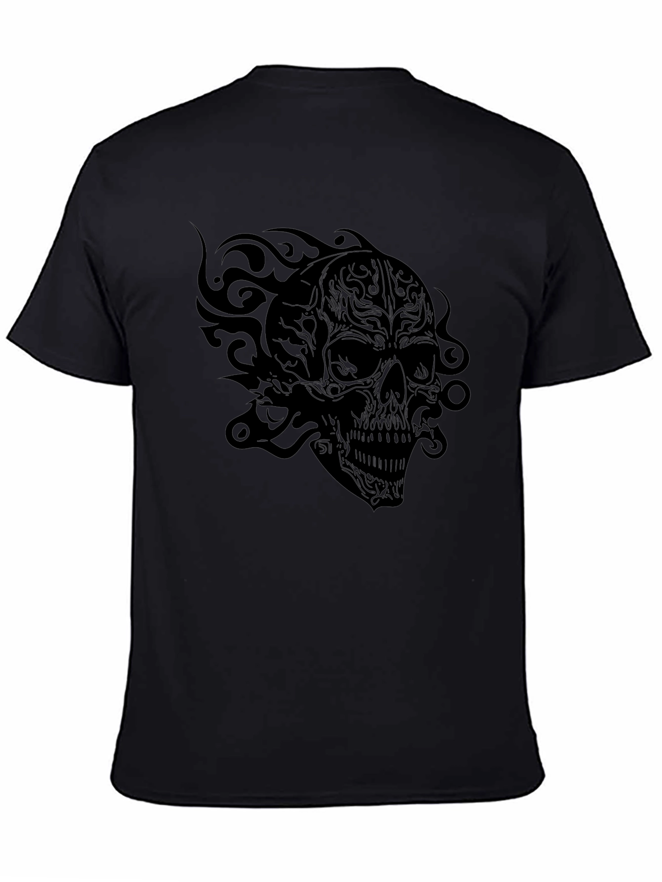Skull Graphic T-Shirt - Black Cotton Tee