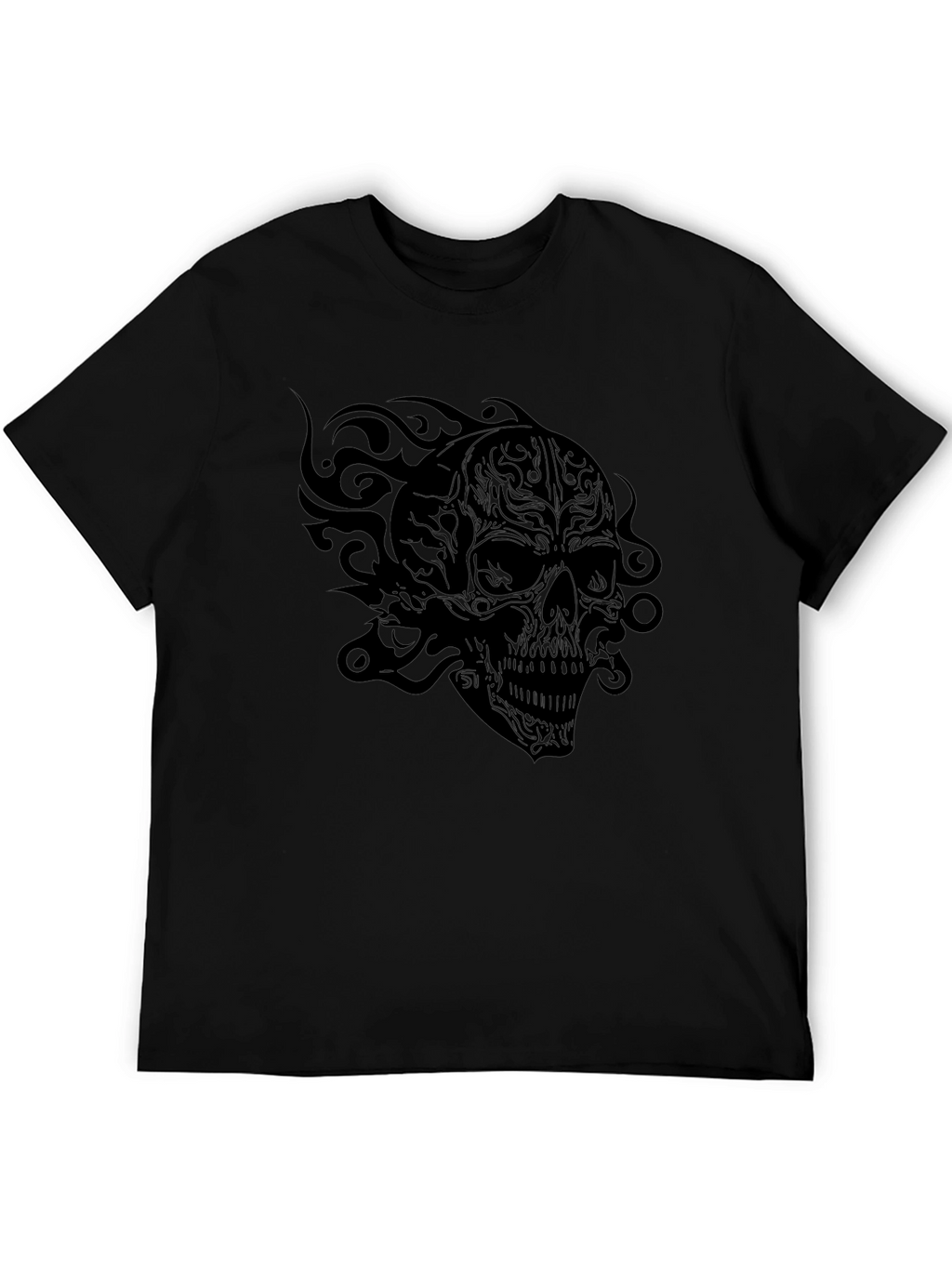 Skull Graphic T-Shirt - Black Cotton Tee