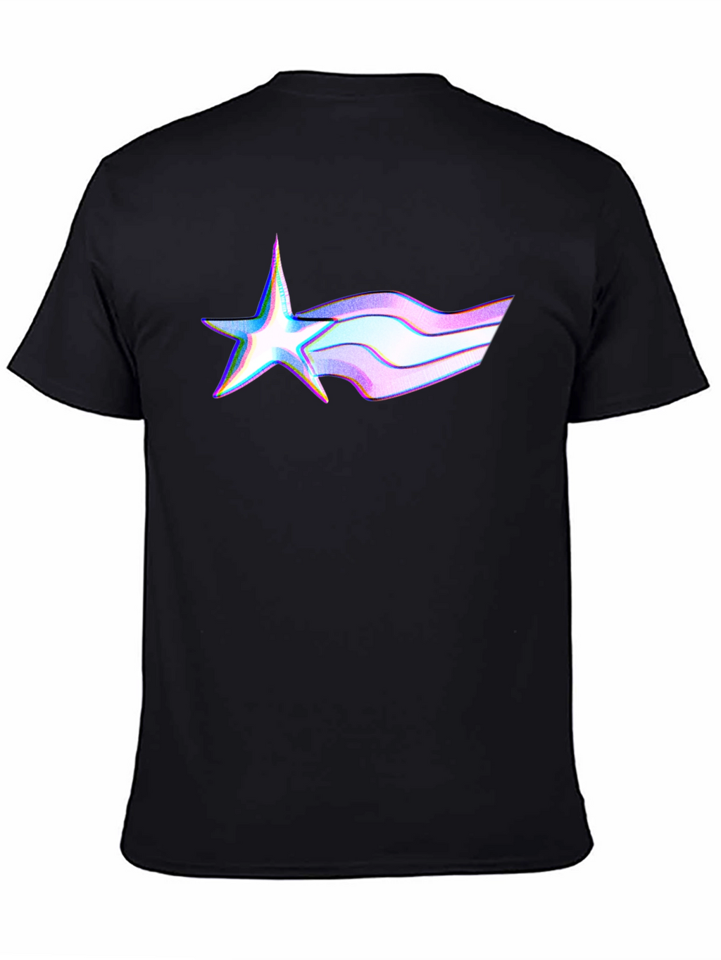 Modern Star Trail Black T-Shirt