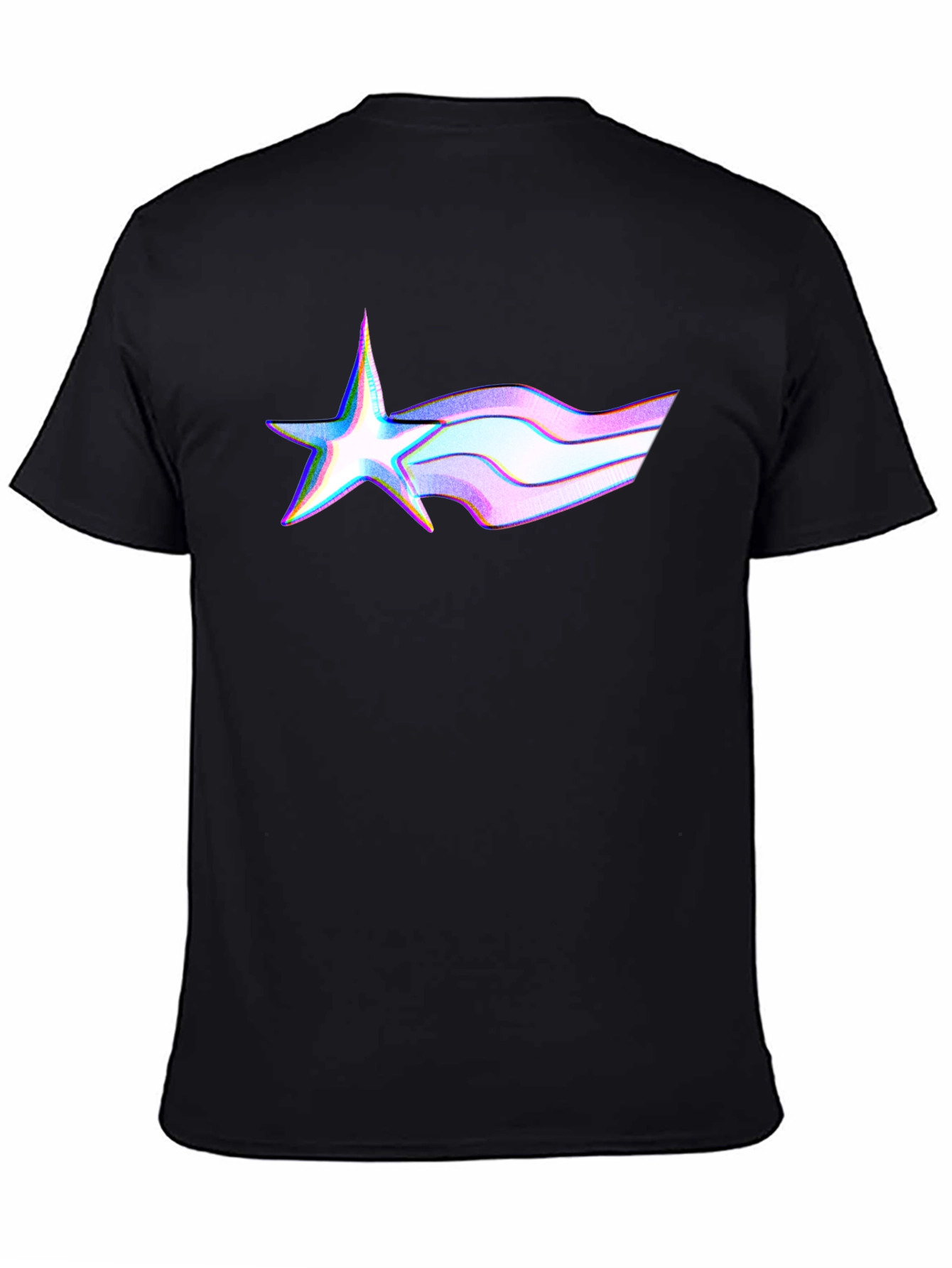 Modern Star Trail Black T-Shirt