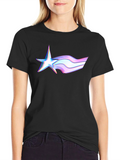 Modern Star Trail Black T-Shirt