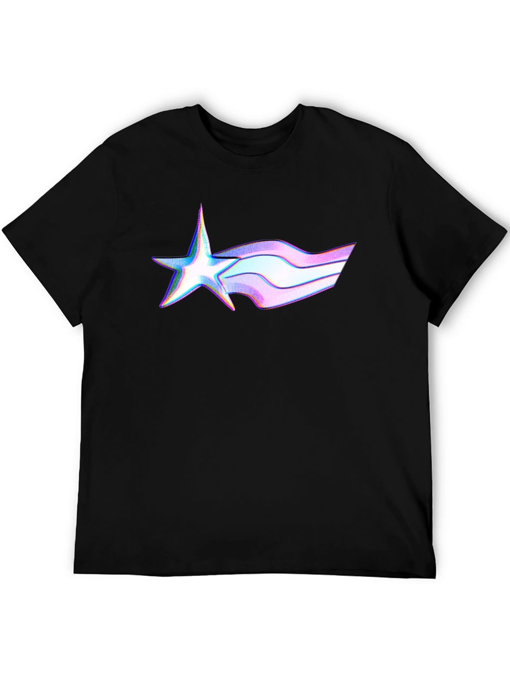 Modern Star Trail Black T-Shirt
