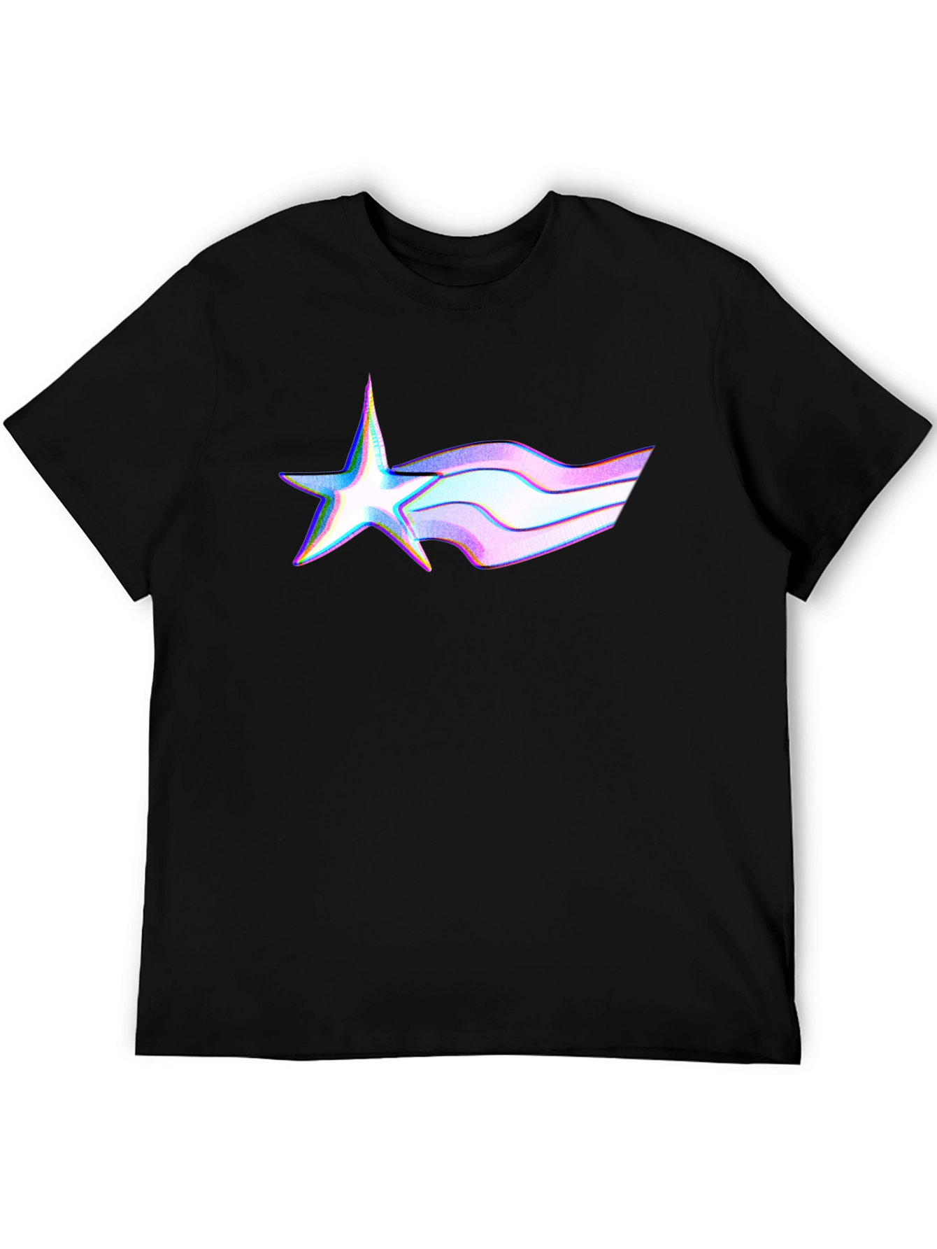 Modern Star Trail Black T-Shirt