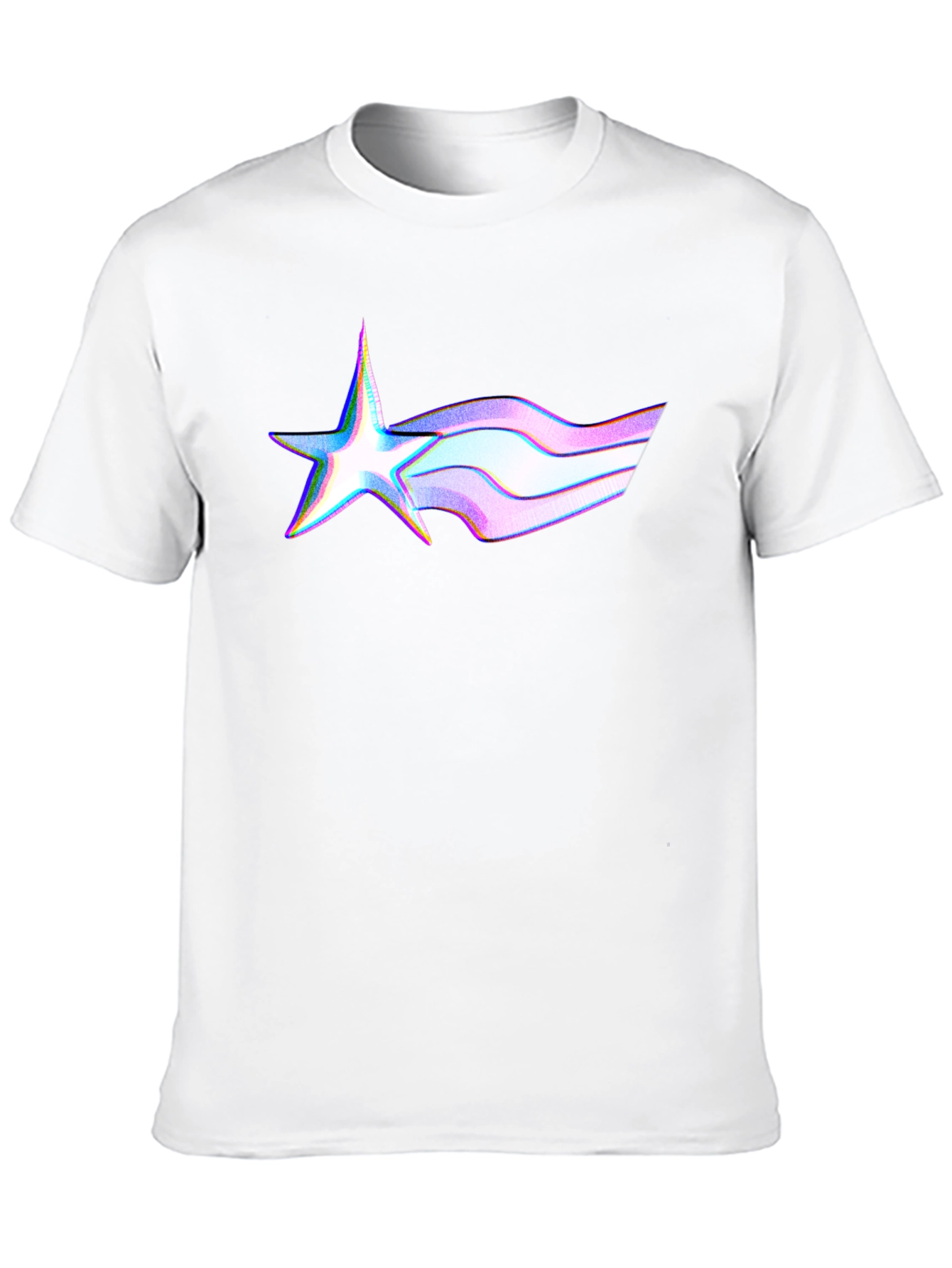 Modern Star Trail Black T-Shirt