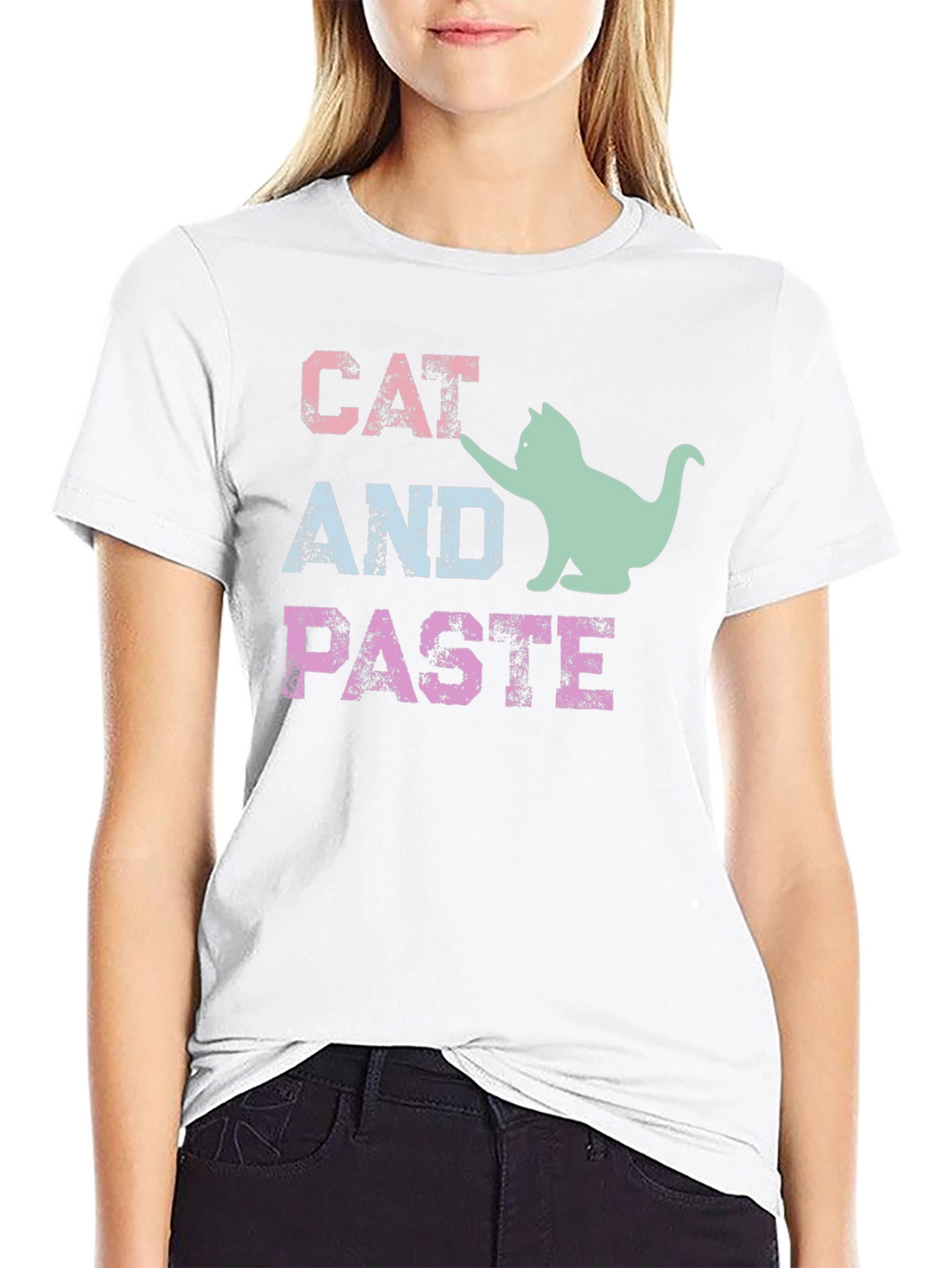 Cat and Paste Graphic T-Shirt