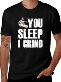 You Sleep I Grind Skateboard Graphic T-Shirt