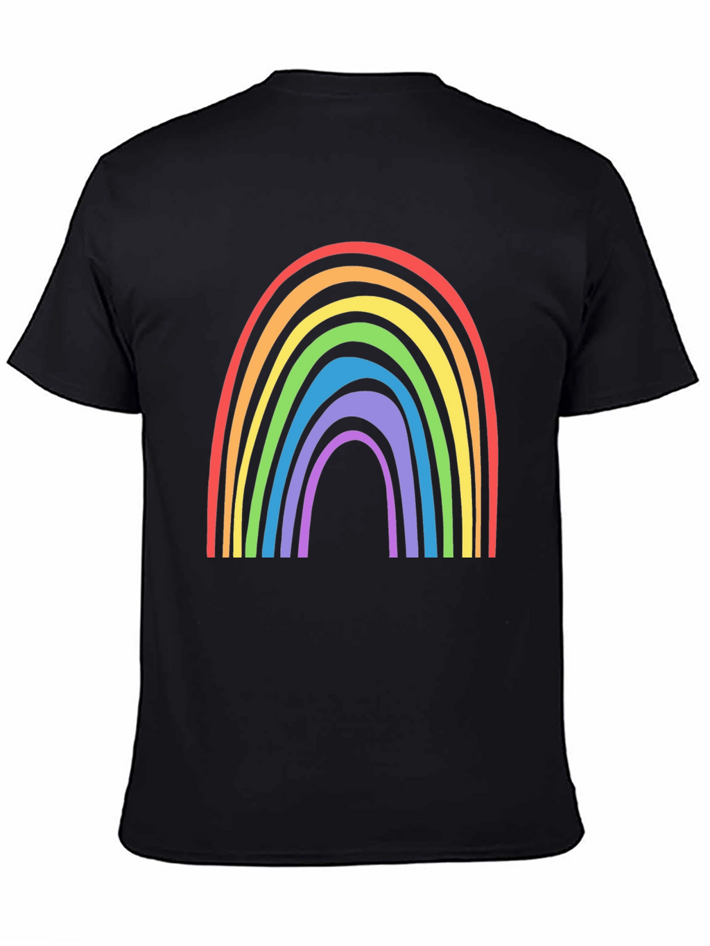 Rainbow Graphic Tee - Black Cotton Blend