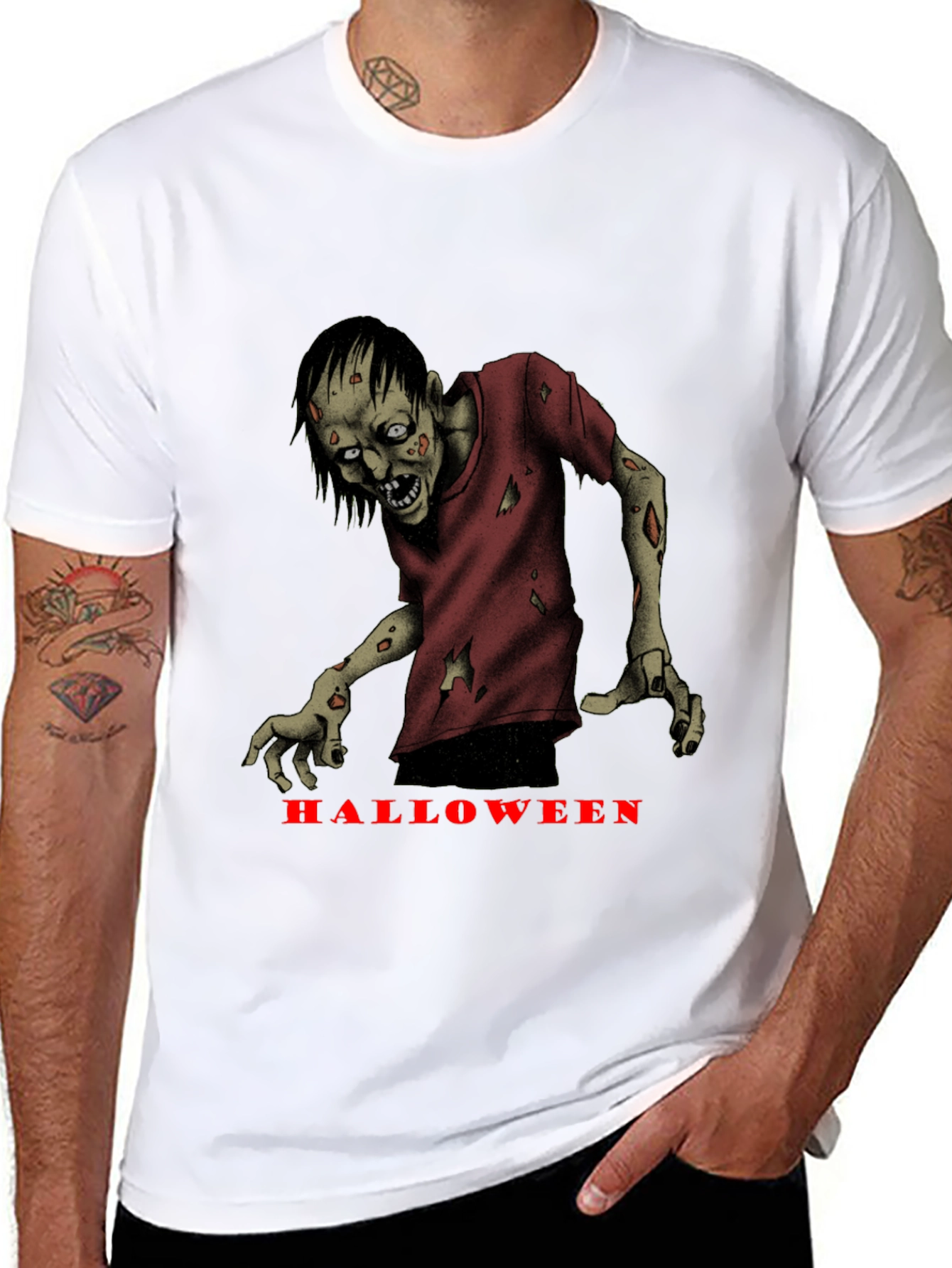 Halloween Zombie Graphic T-Shirt