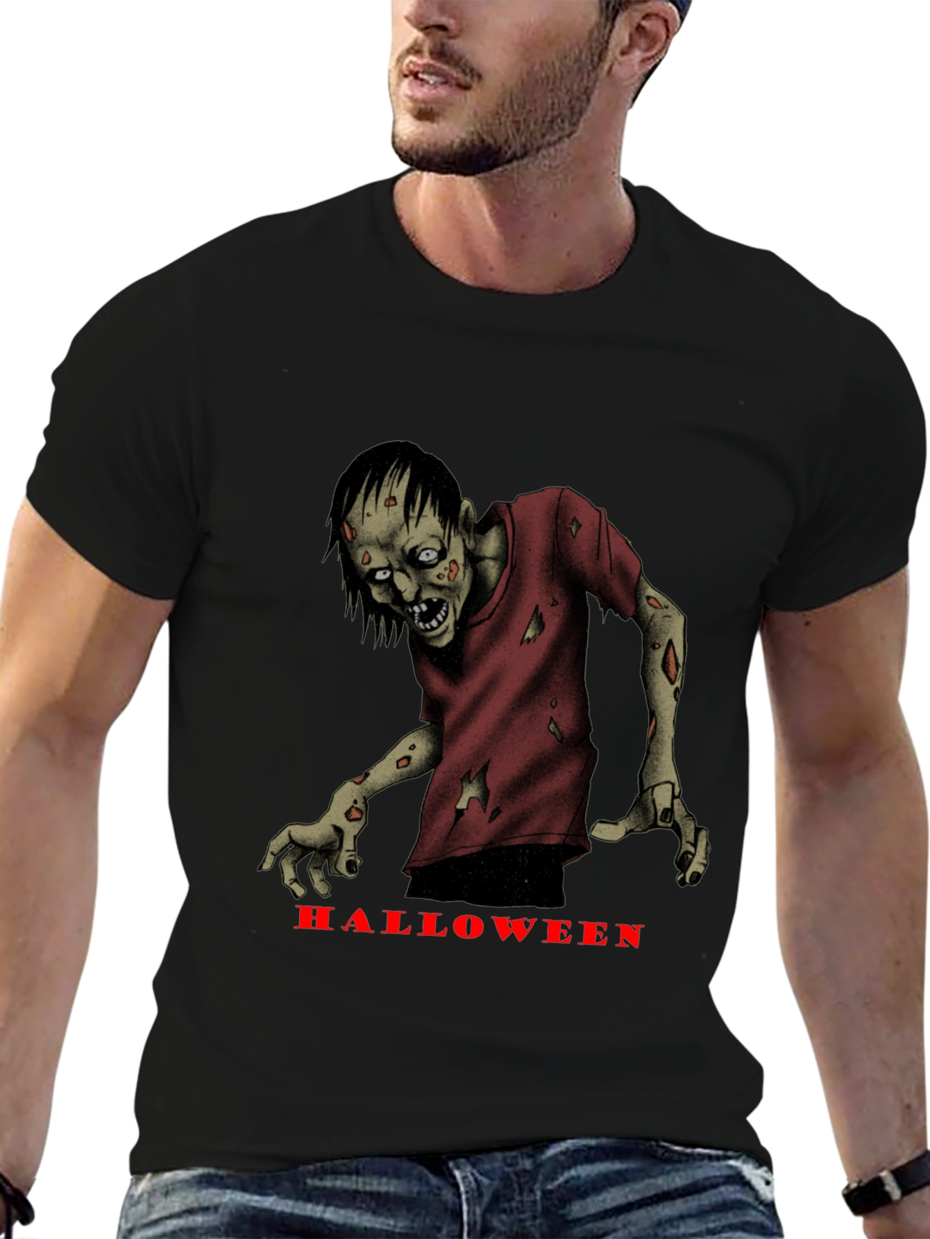 Halloween Zombie Graphic T-Shirt