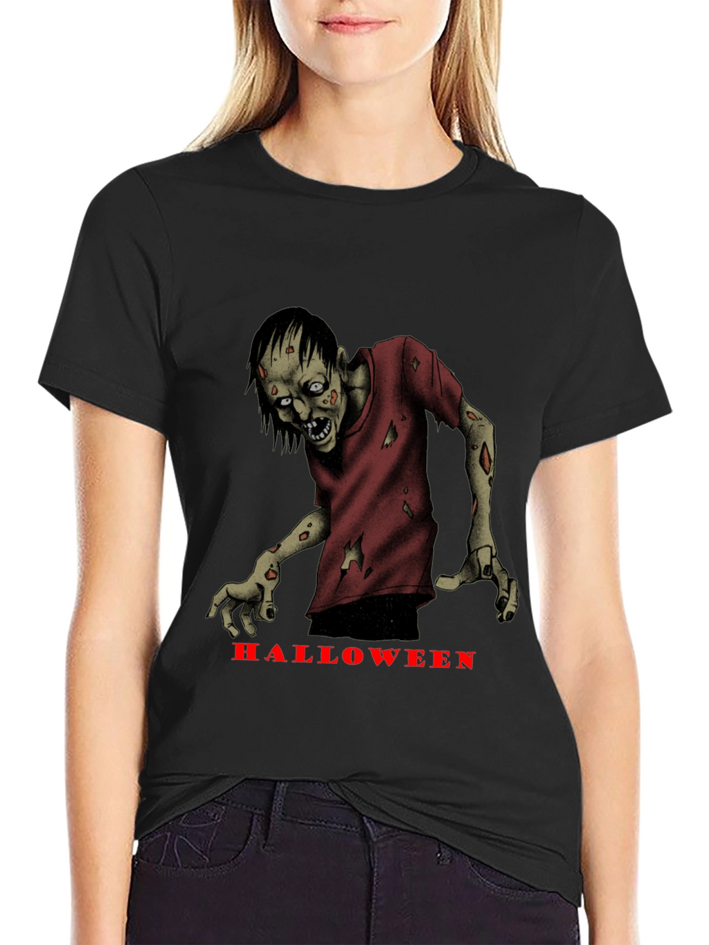 Halloween Zombie Graphic T-Shirt