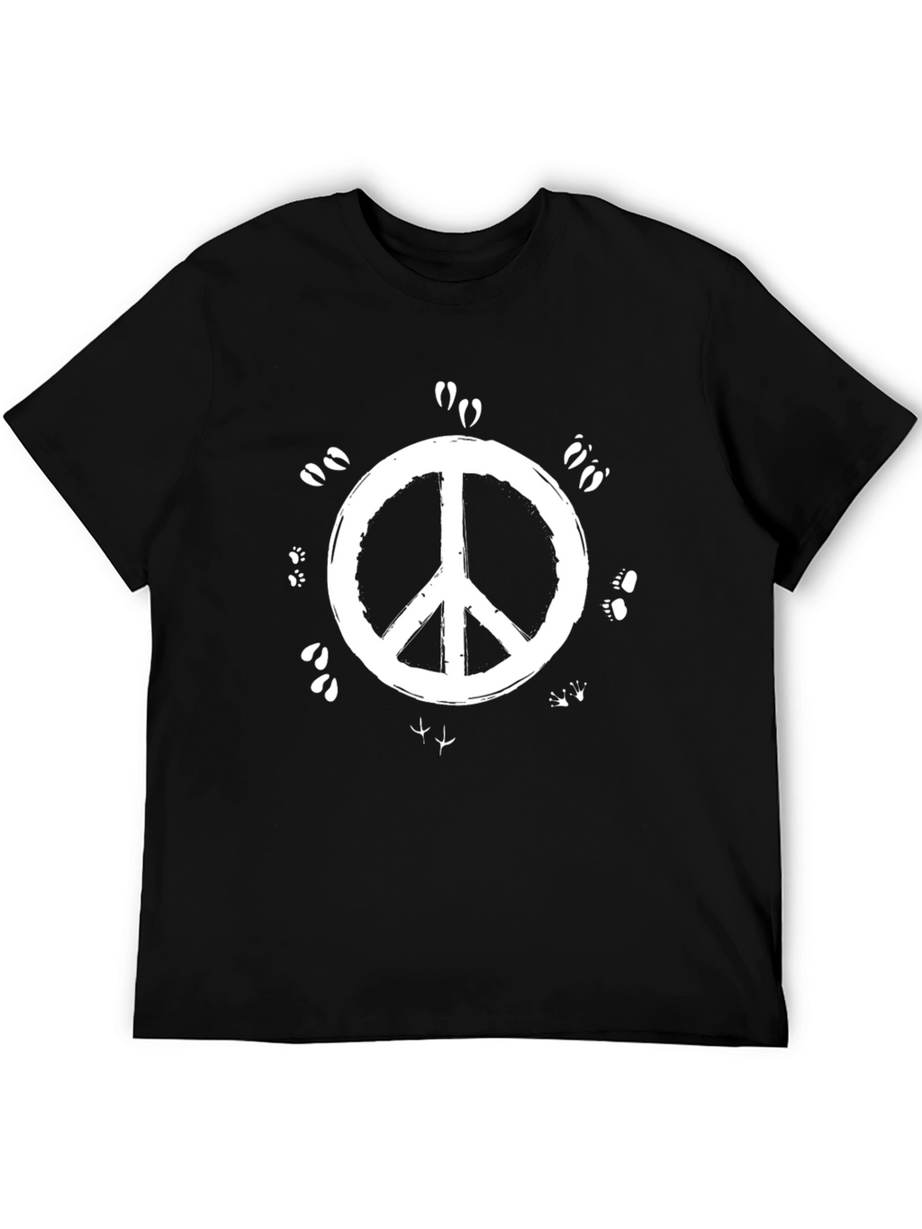 Peace Sign Nature Animal Track T-Shirt