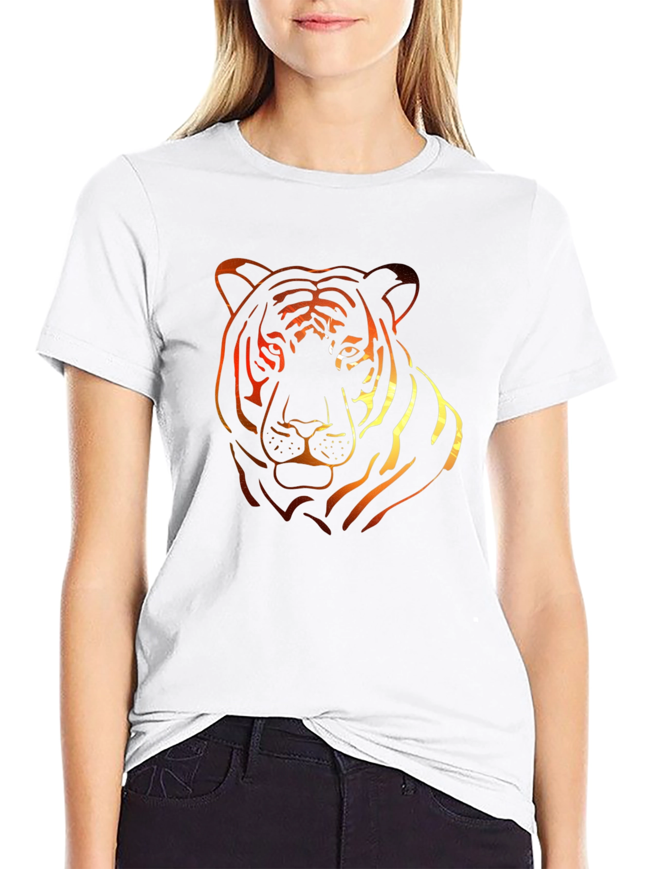 Fiery Tiger Graphic Tee - Bold Style