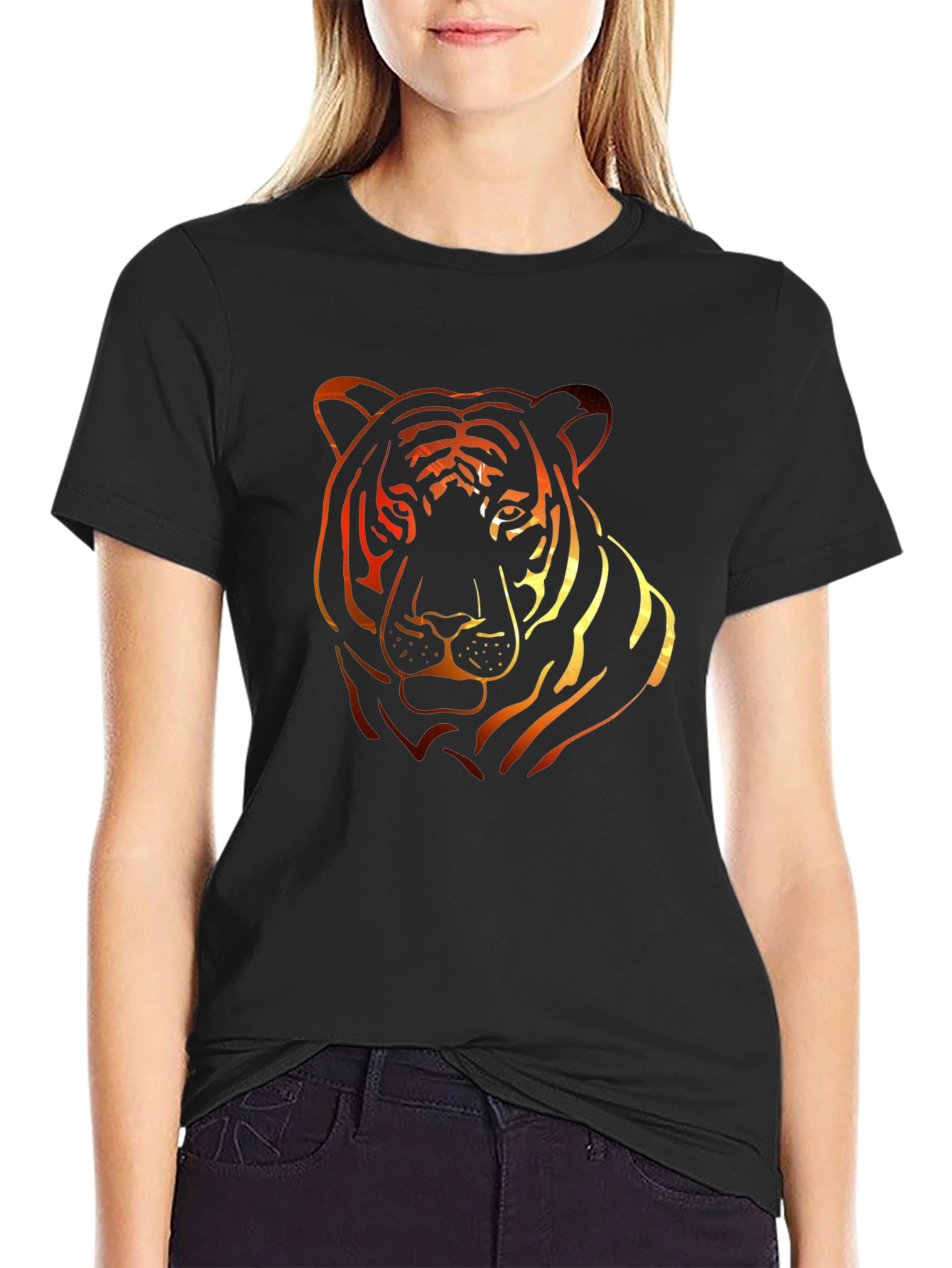 Fiery Tiger Graphic Tee - Bold Style