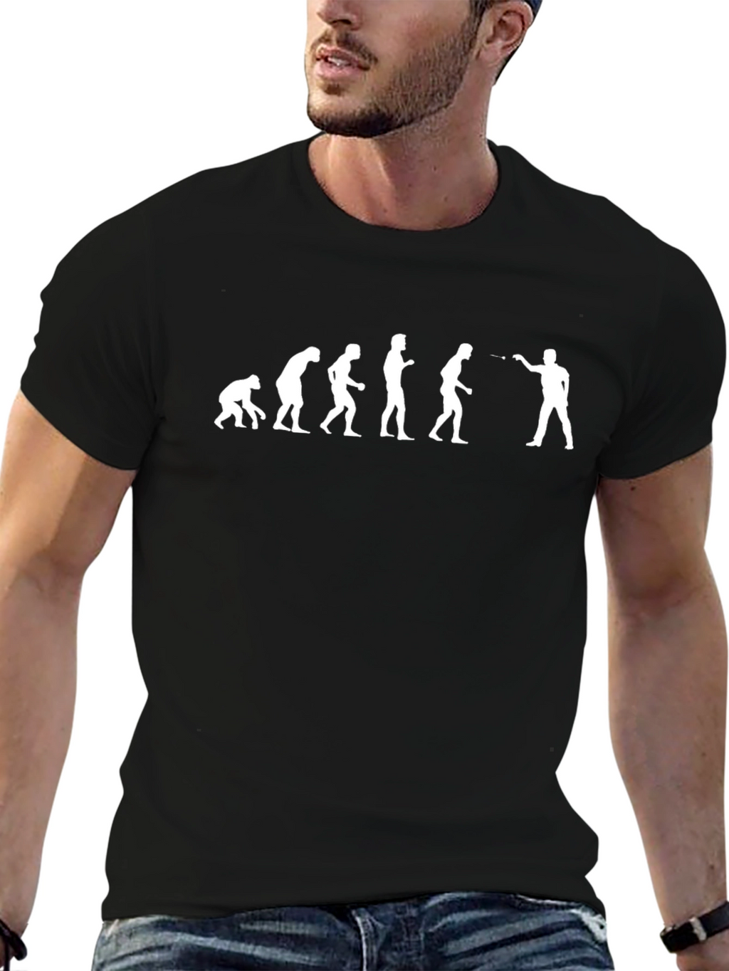 Evolution Funny Black T-Shirt