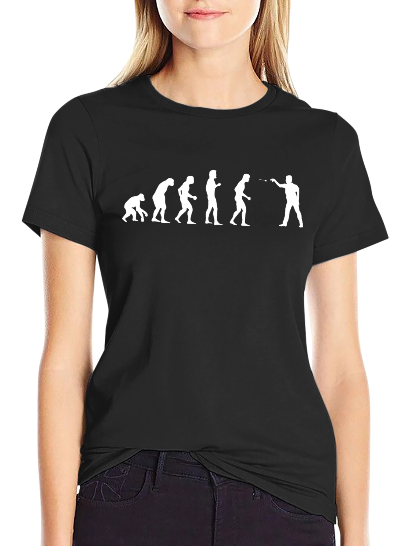 Evolution Funny Black T-Shirt