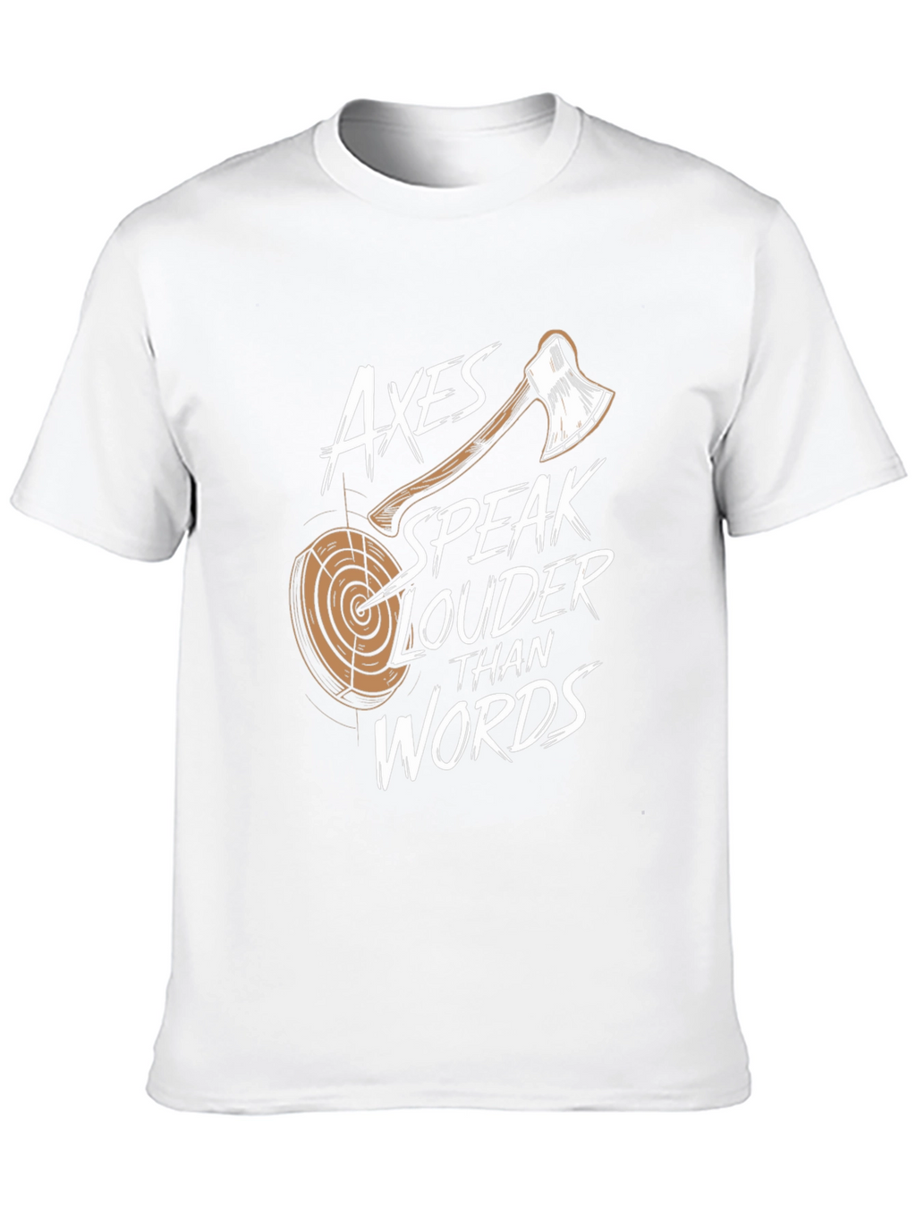 Axes Speak Louder Than Words Black T-Shirt