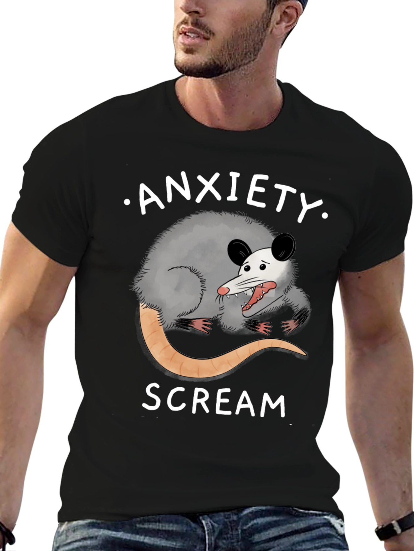 Anxiety Scream Possum T-Shirt