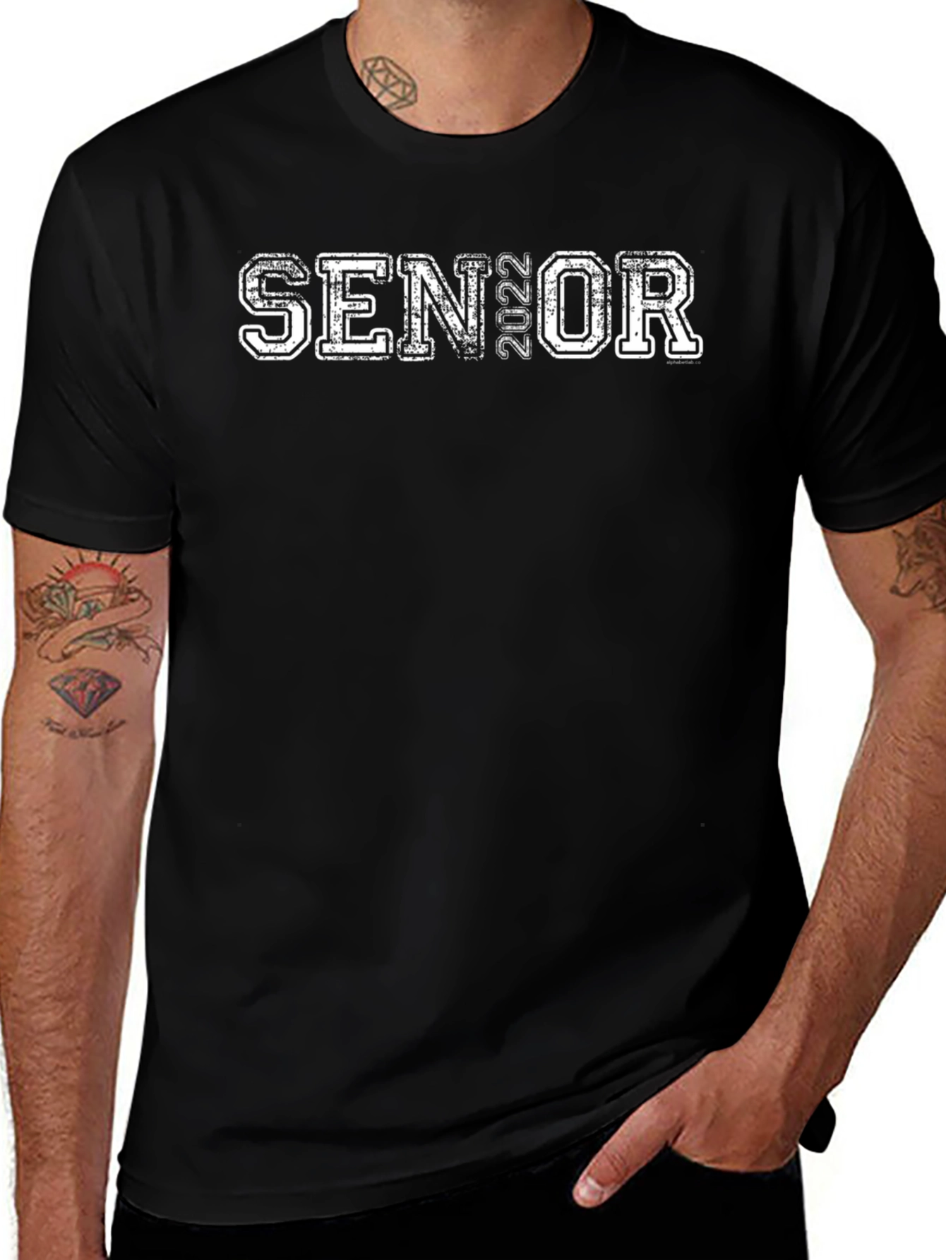Senior 2022 Black Graphic T-Shirt