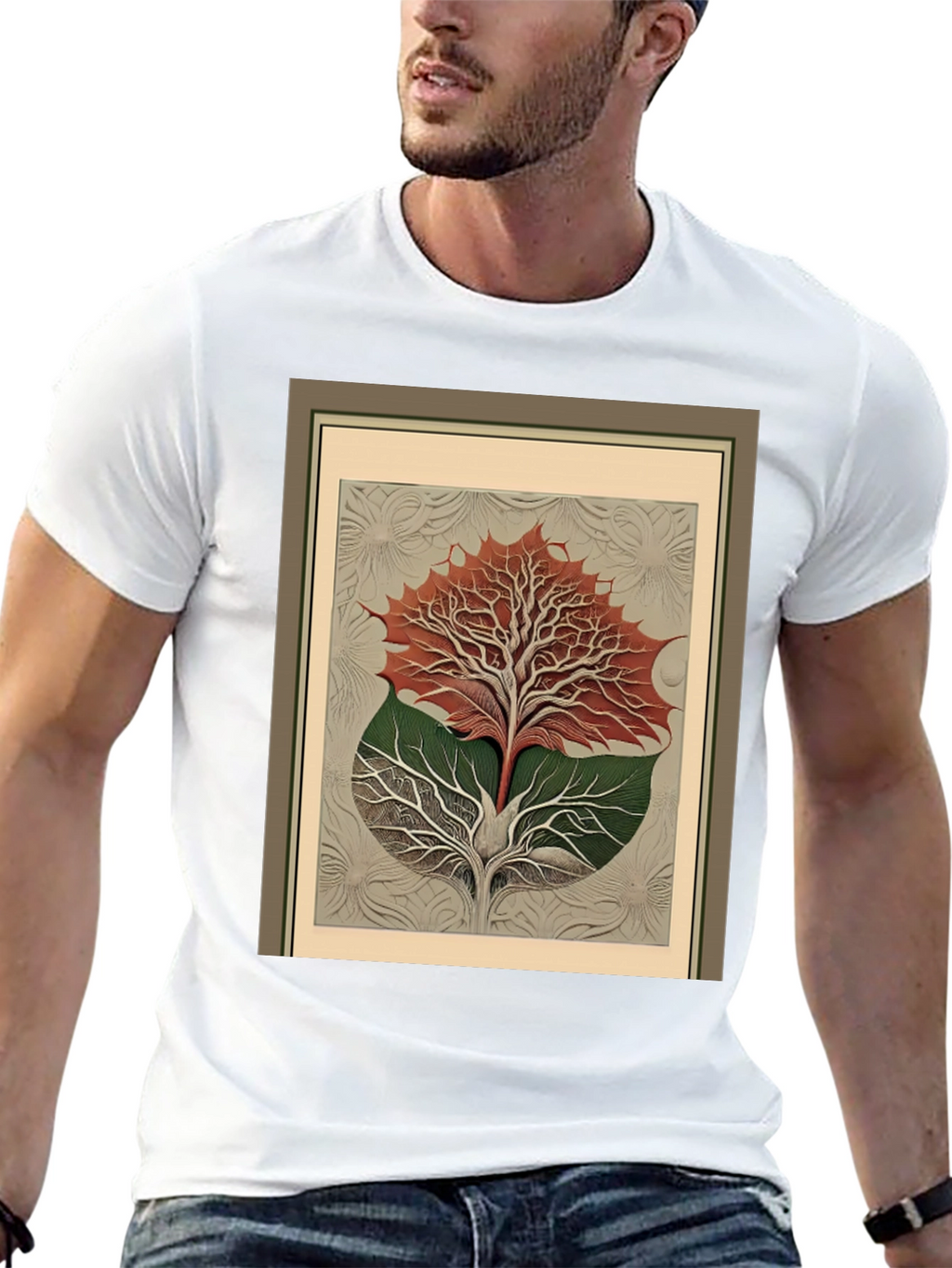 Arboreal Print Tee - Nature Inspired Fashion