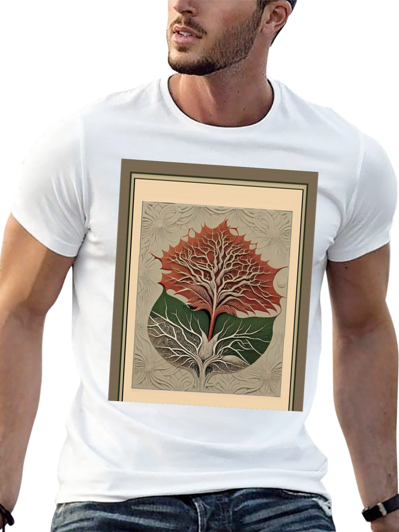 Arboreal Print Tee - Nature Inspired Fashion