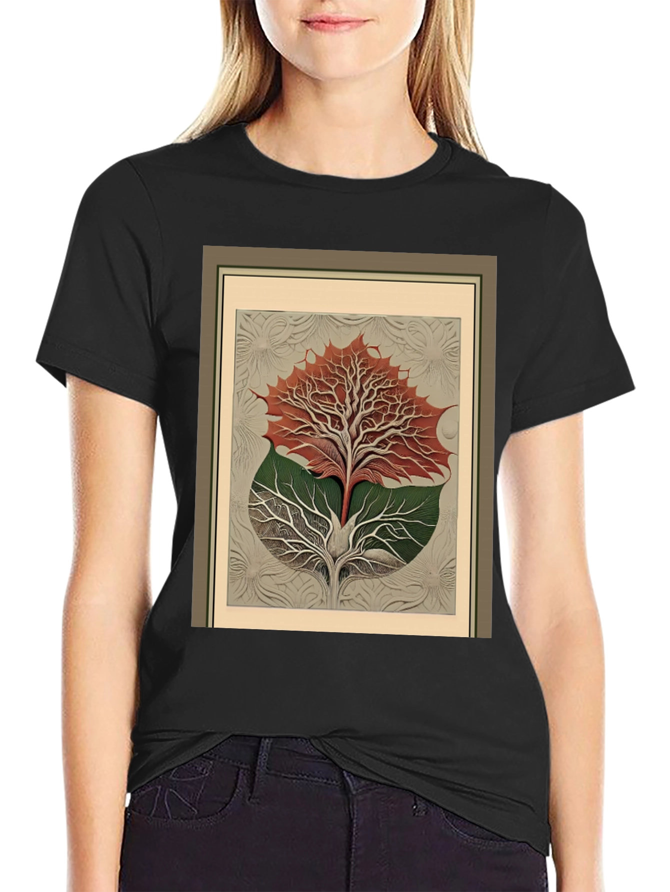 Arboreal Print Tee - Nature Inspired Fashion