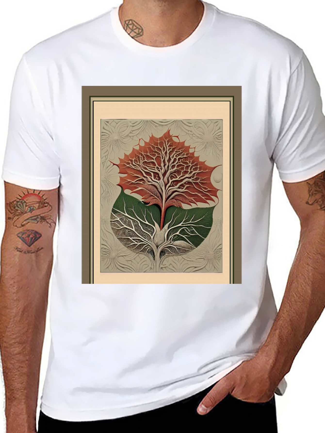 Arboreal Print Tee - Nature Inspired Fashion