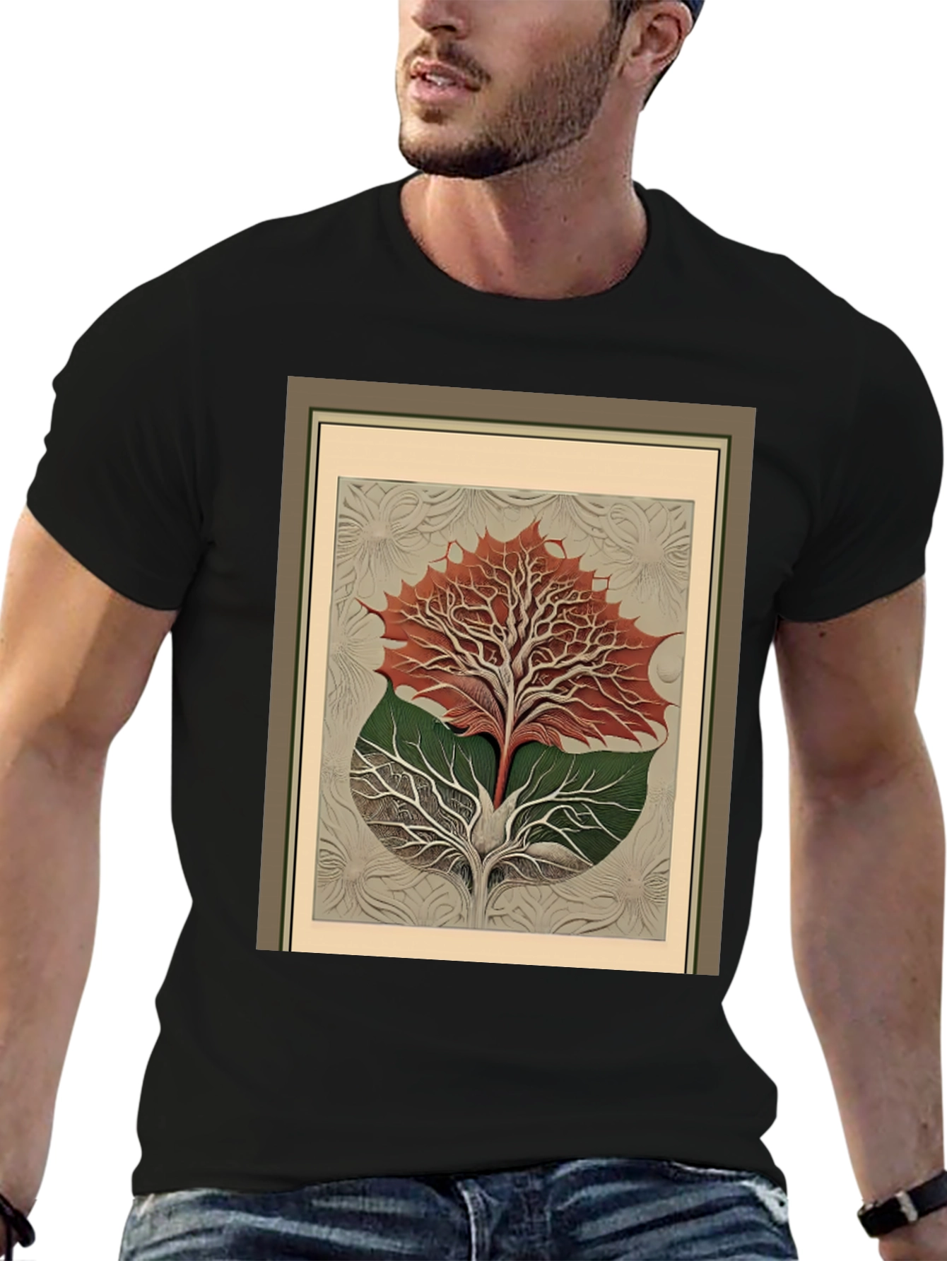 Arboreal Print Tee - Nature Inspired Fashion
