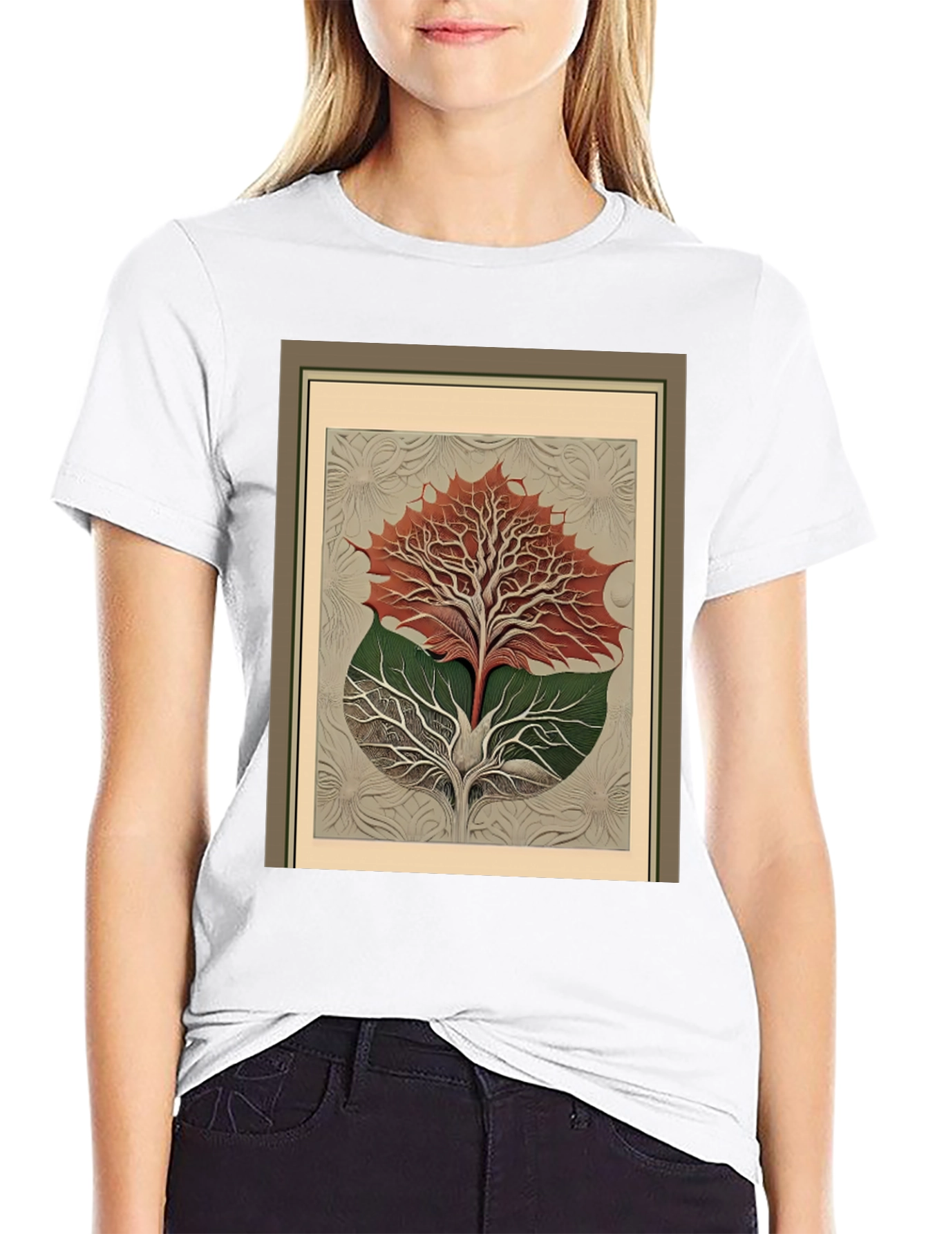 Arboreal Print Tee - Nature Inspired Fashion