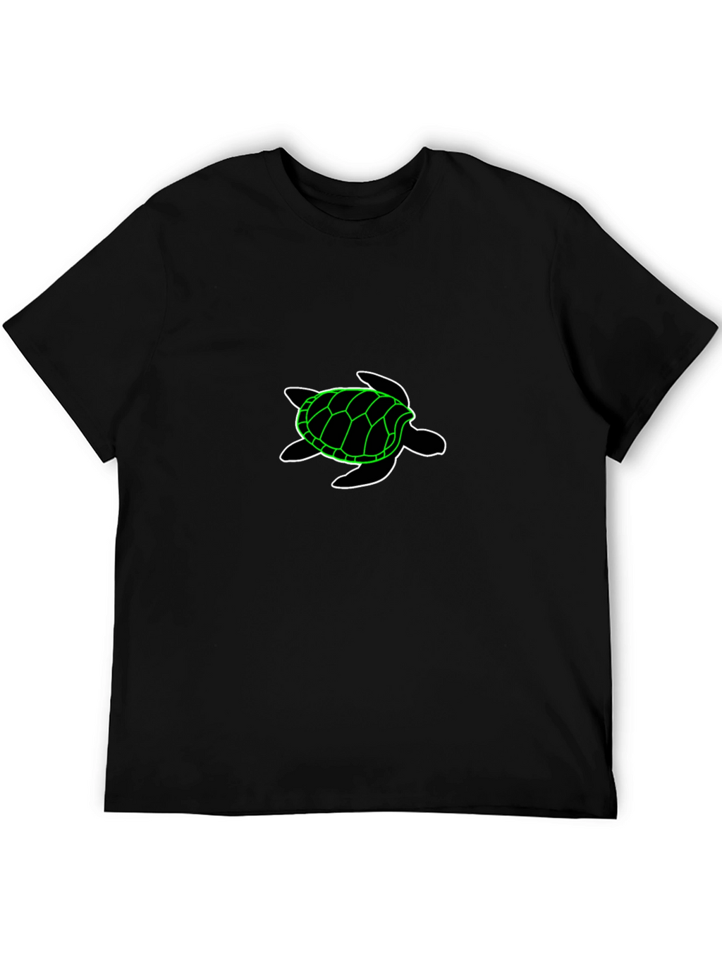 Neon Turtle Black T-Shirt