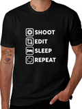 Shoot Edit Sleep Repeat Graphic Tee