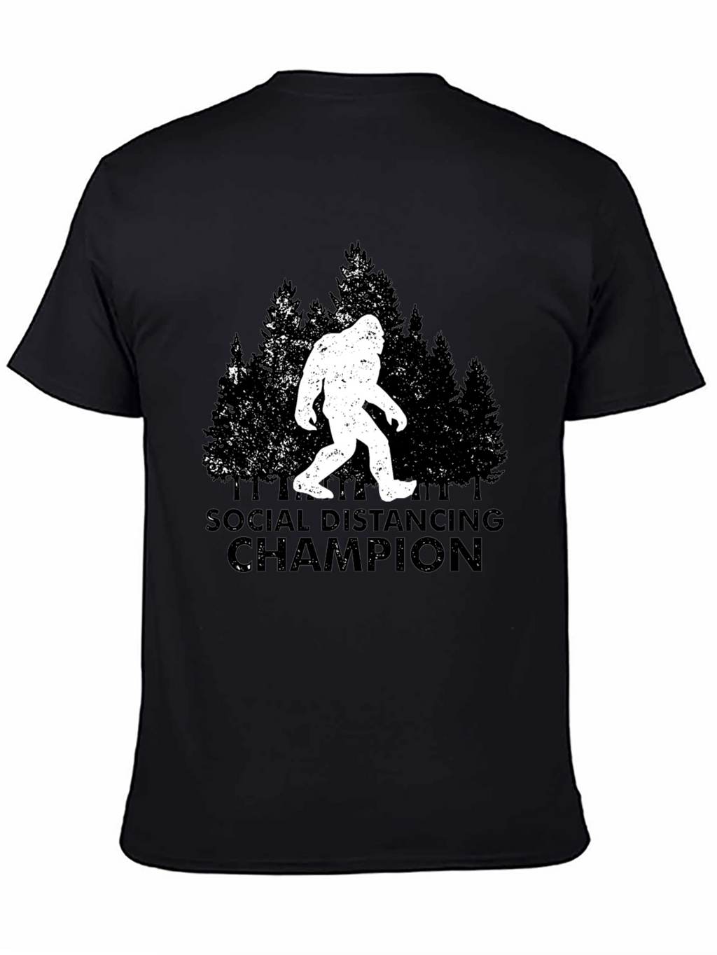 Social Distancing Champion T-Shirt Bigfoot Graphic Tee