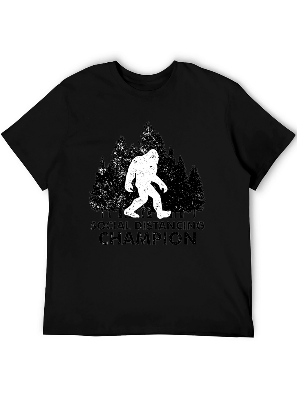 Social Distancing Champion T-Shirt Bigfoot Graphic Tee